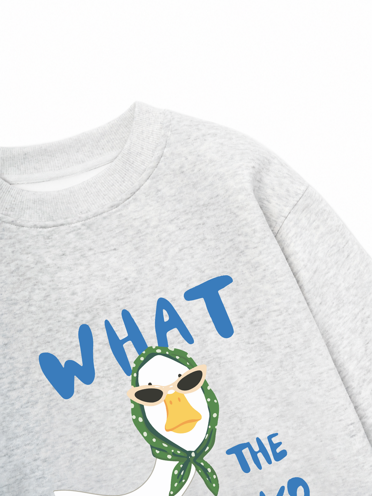 Áo Sweater Nỉ Hai Da Farm What The Duck