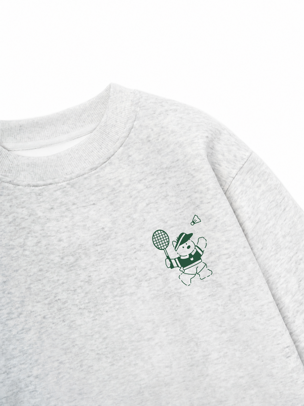 Áo Sweater Nỉ Hai Da Badminton Club Green