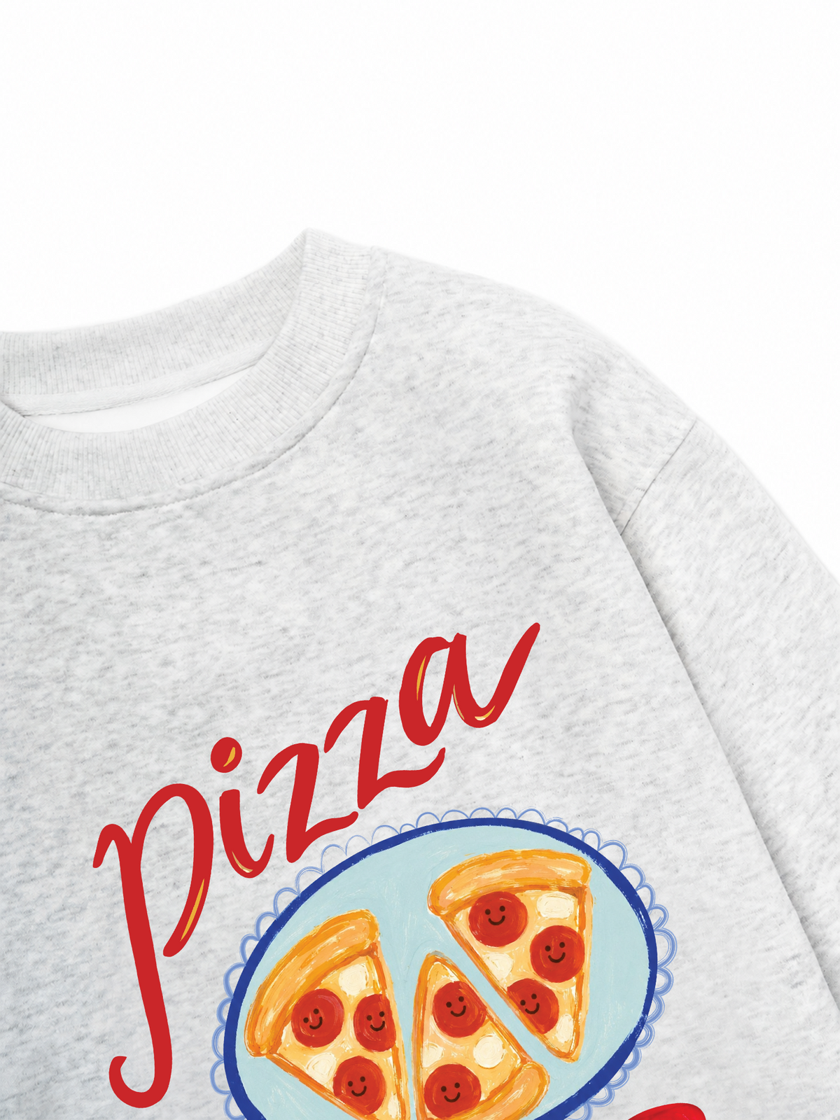 Áo Sweater Nỉ Hai Da Yummy Mood Pizza Girl Club