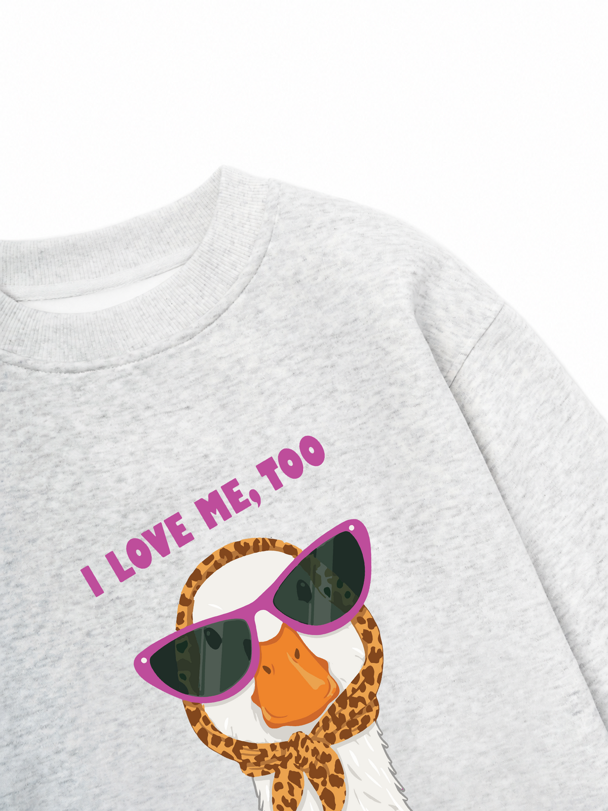 Áo Sweater Nỉ Hai Da Farm Lady Duck I Love Me Too
