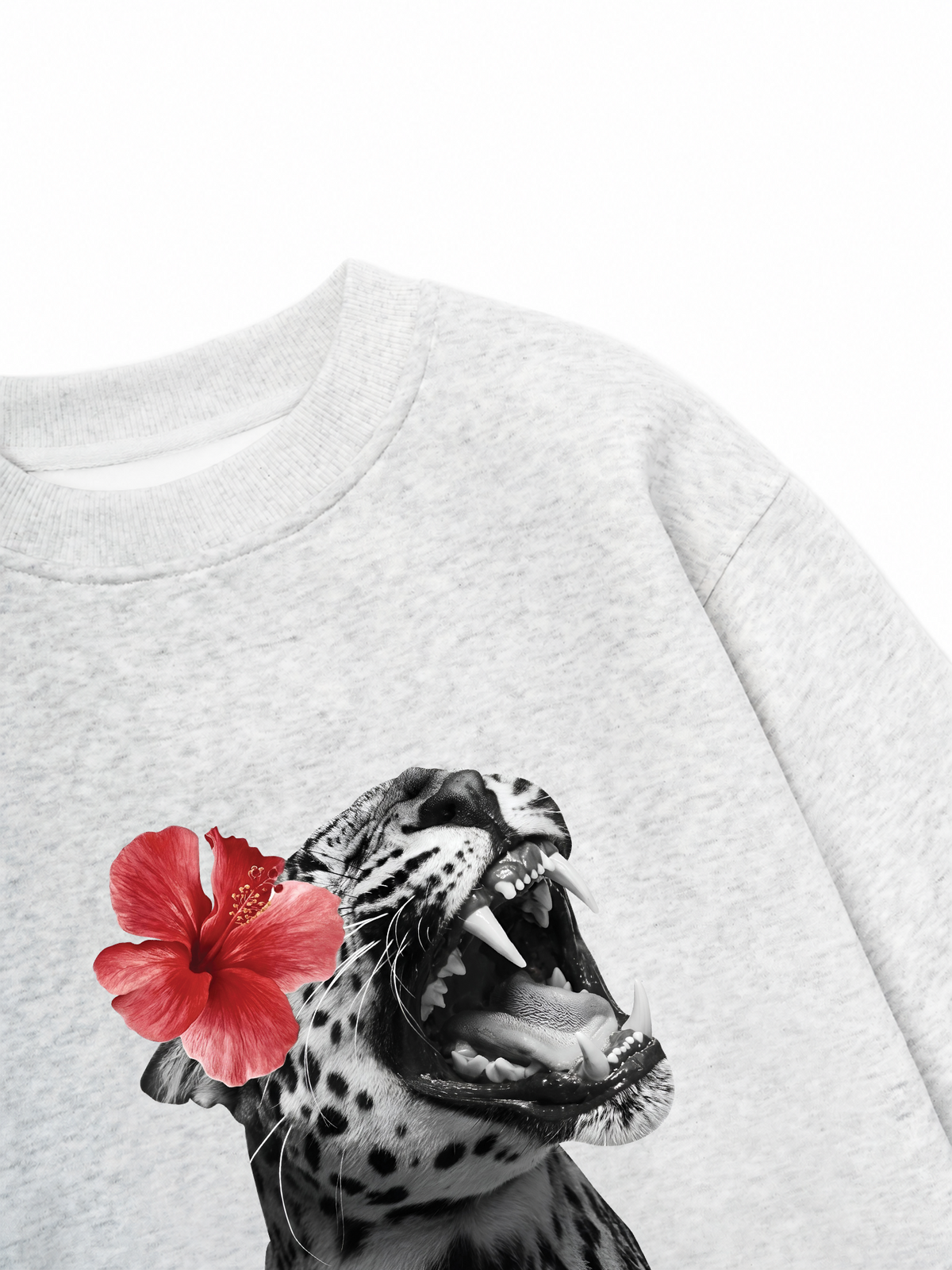 Áo Sweater Nỉ Hai Da Urban Leopard Roar Flower