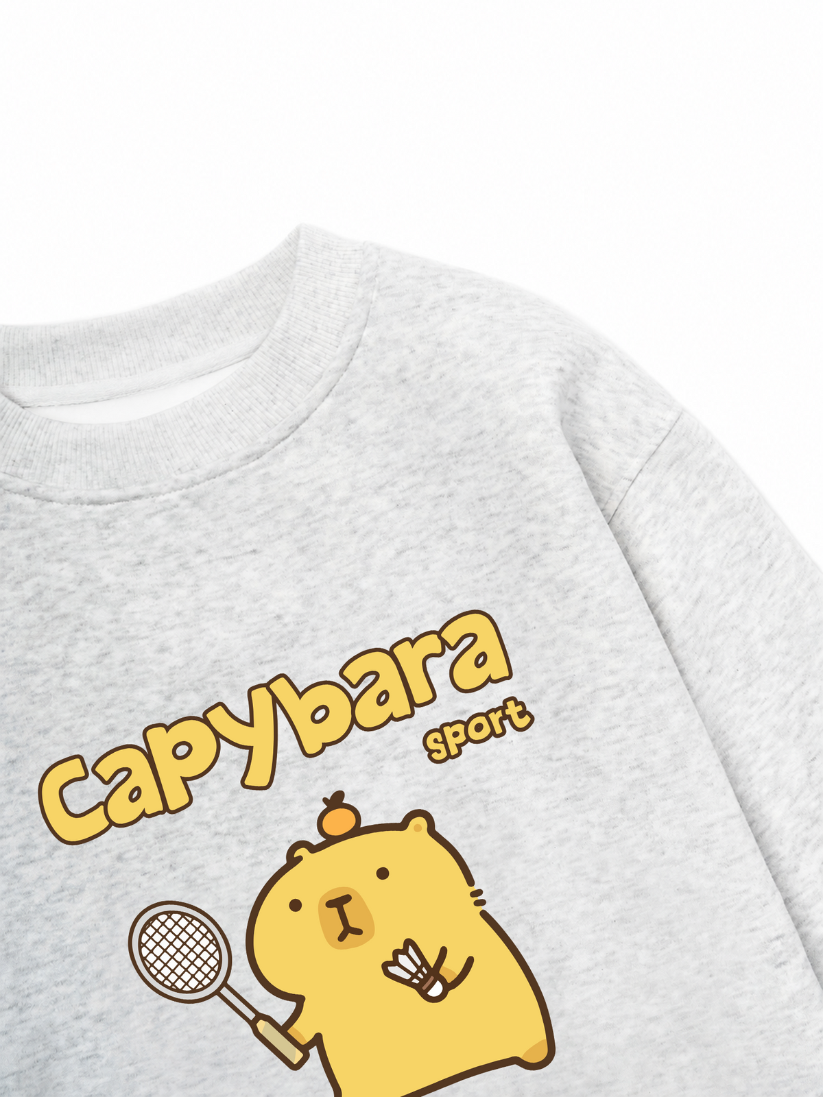 Áo Sweater Nỉ Hai Da Badminton Capybara Sport