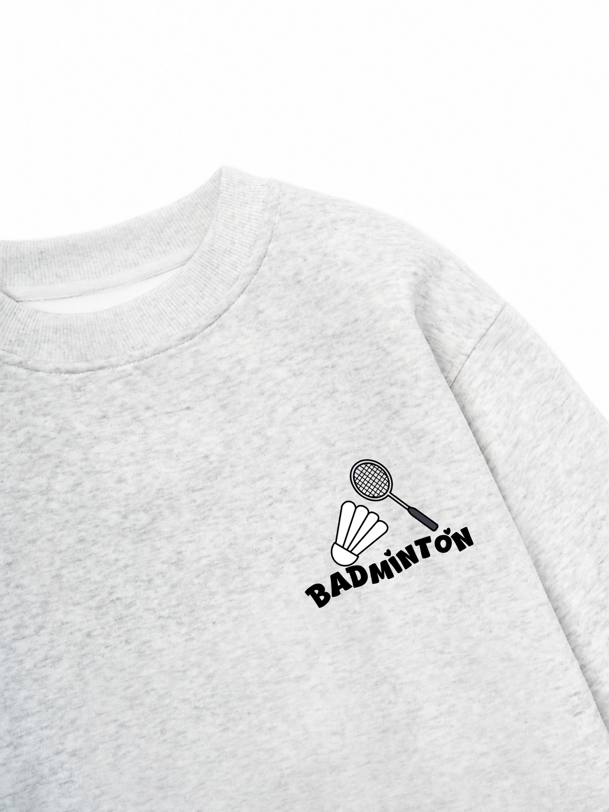 Áo Sweater Nỉ Hai Da Badminton In