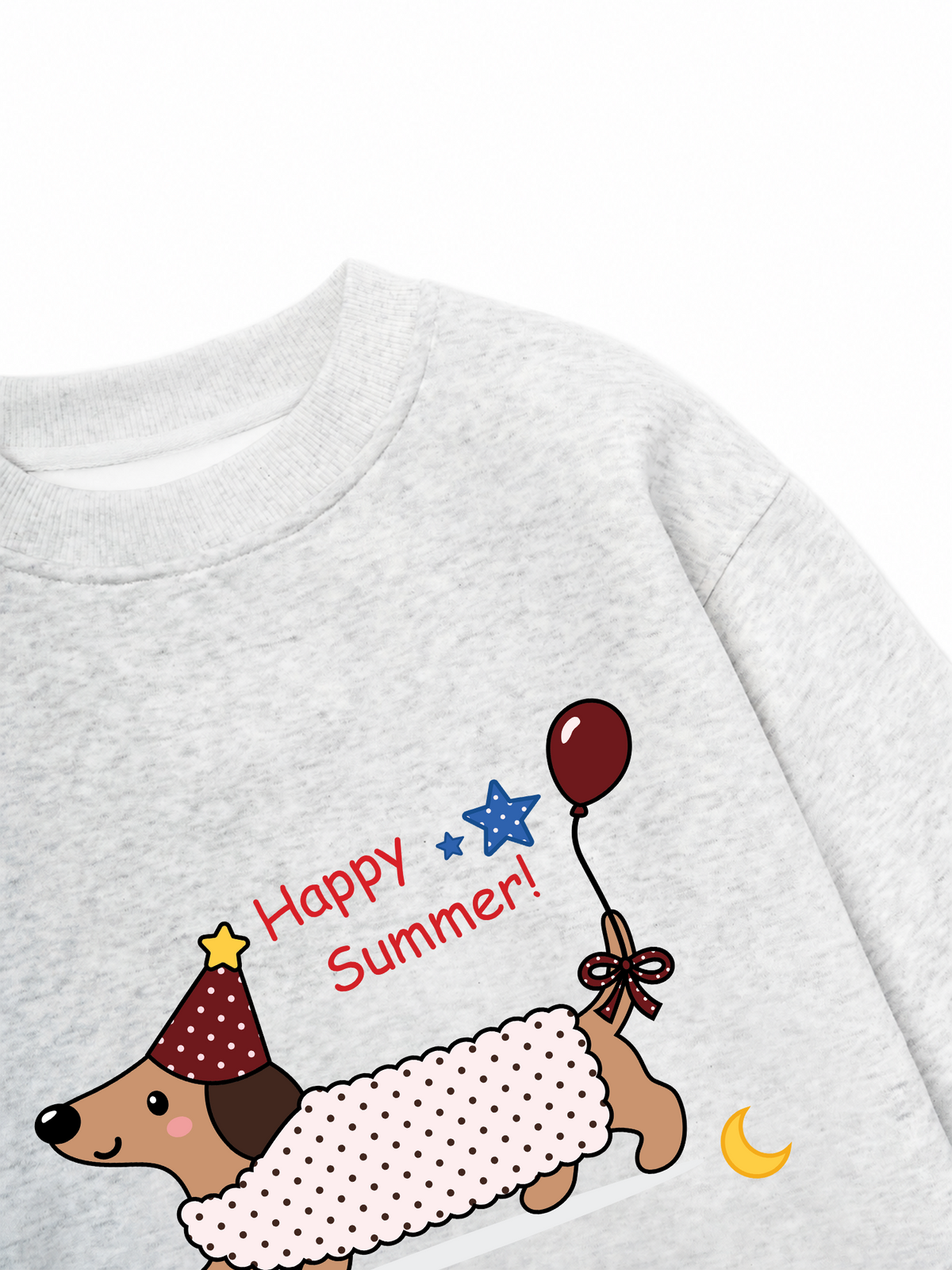 Áo Sweater Nỉ Hai Da Dotty Mood Happy Summer Dog