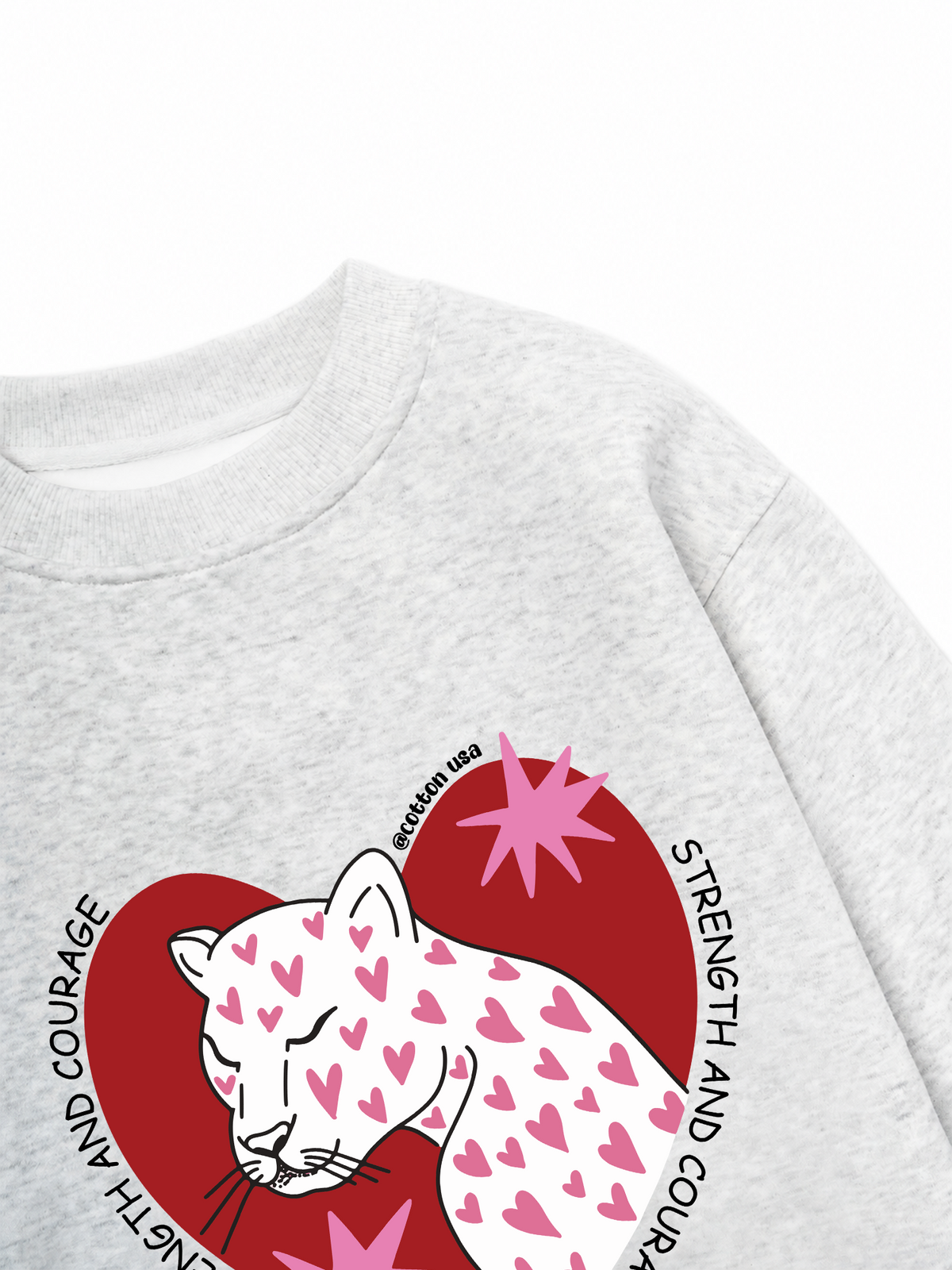 Áo Sweater Nỉ Hai Da Urban Leopard Strength And Courage