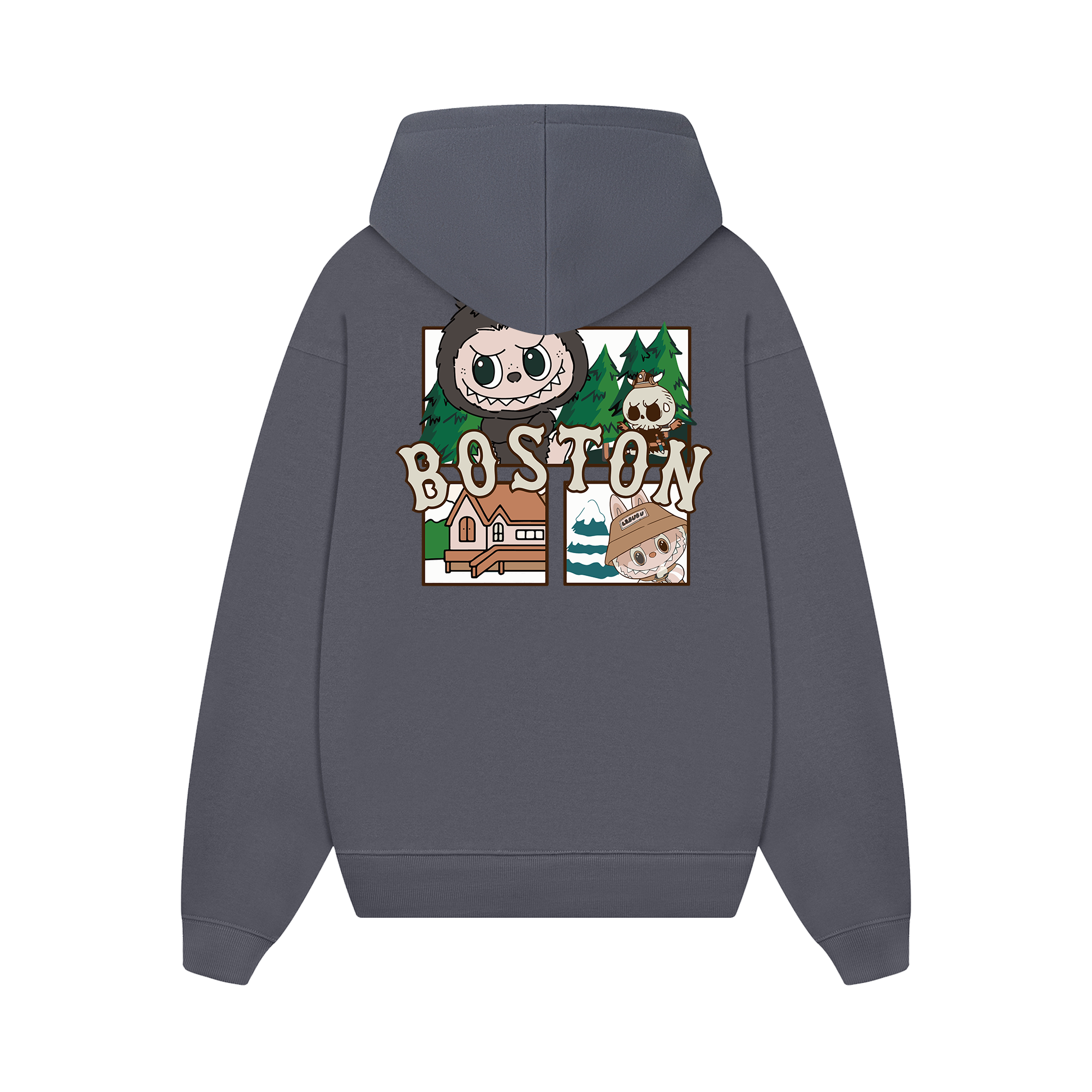 MLB Labubu Winter Time Boston Hoodie