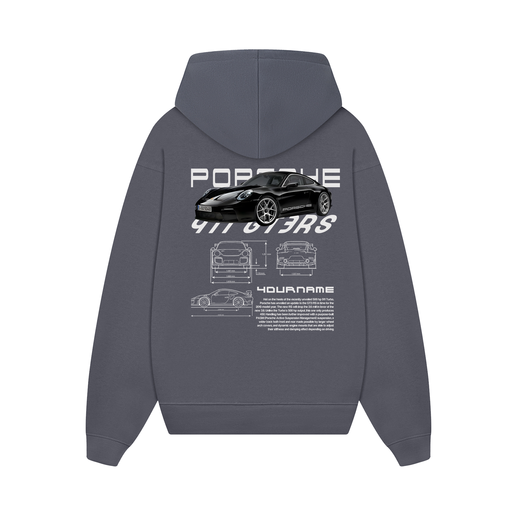 Custom Car Porsche 911 GT3 RS Vintage Hoodie