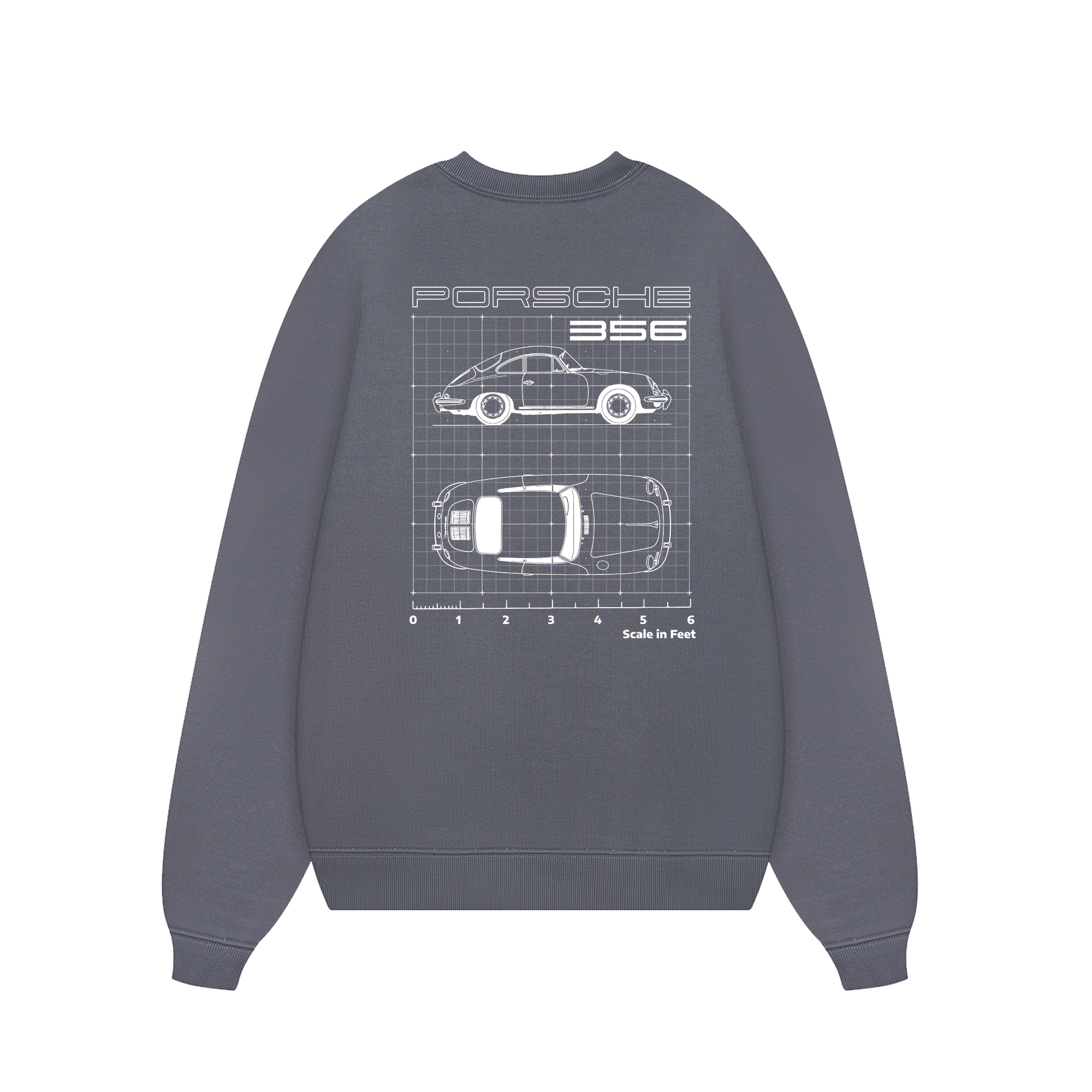 Porsche 356 Scale In Feet Sweater