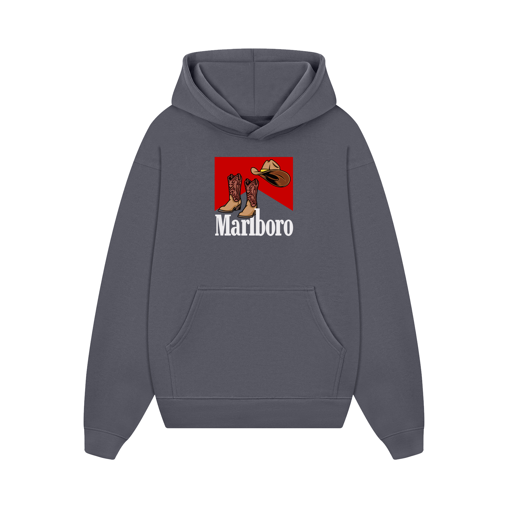 Marlboro Cowboy Hat n Boots Hoodie