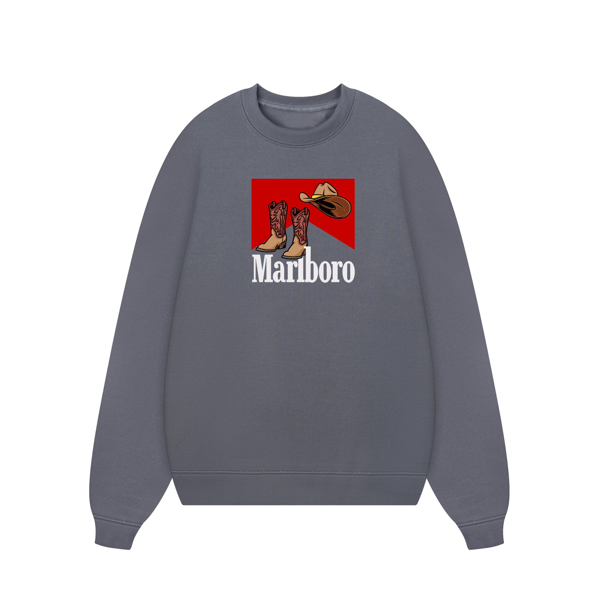 Marlboro Cowboy Hat n Boots Sweater