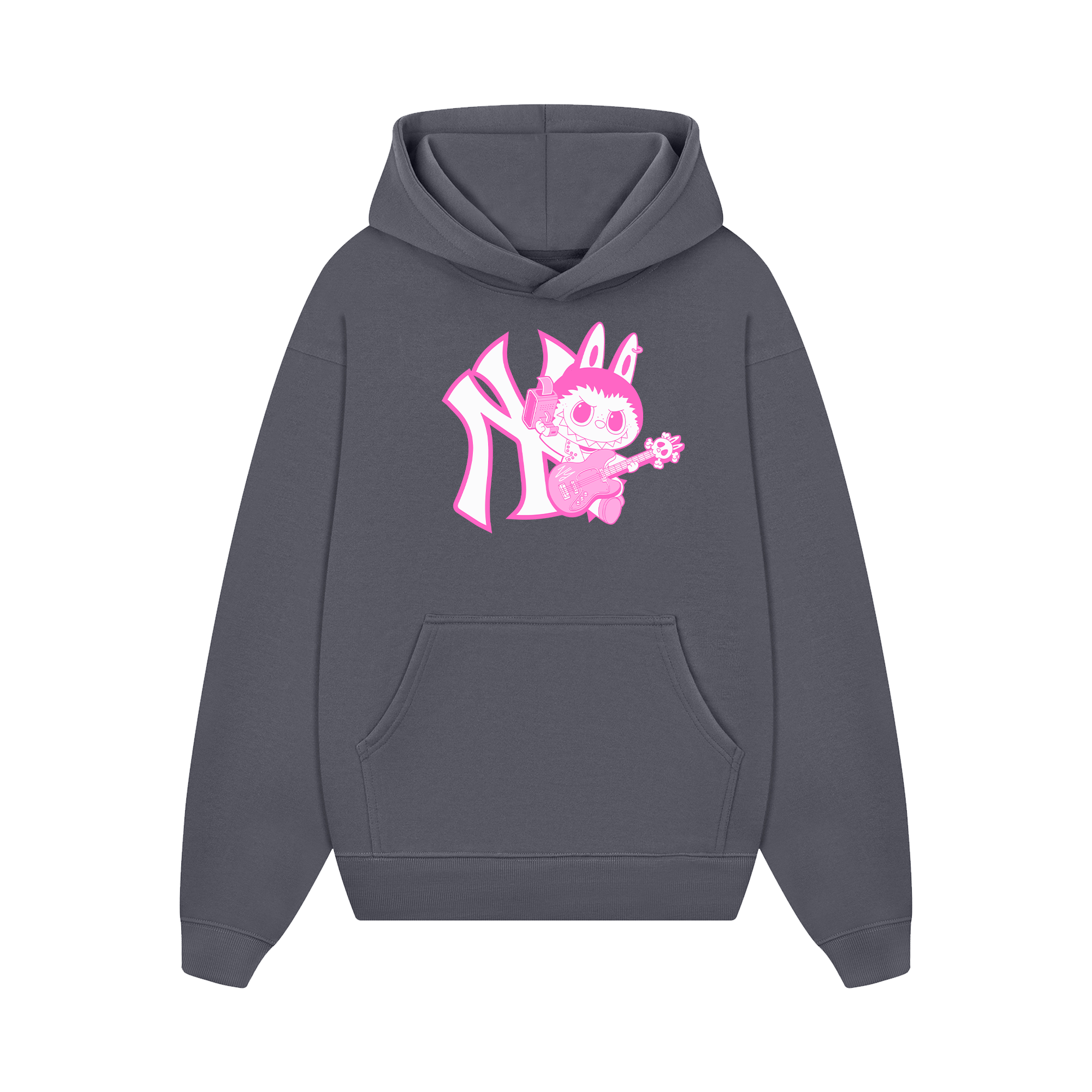 MLB Labubu Pink Guitar NY Hoodie