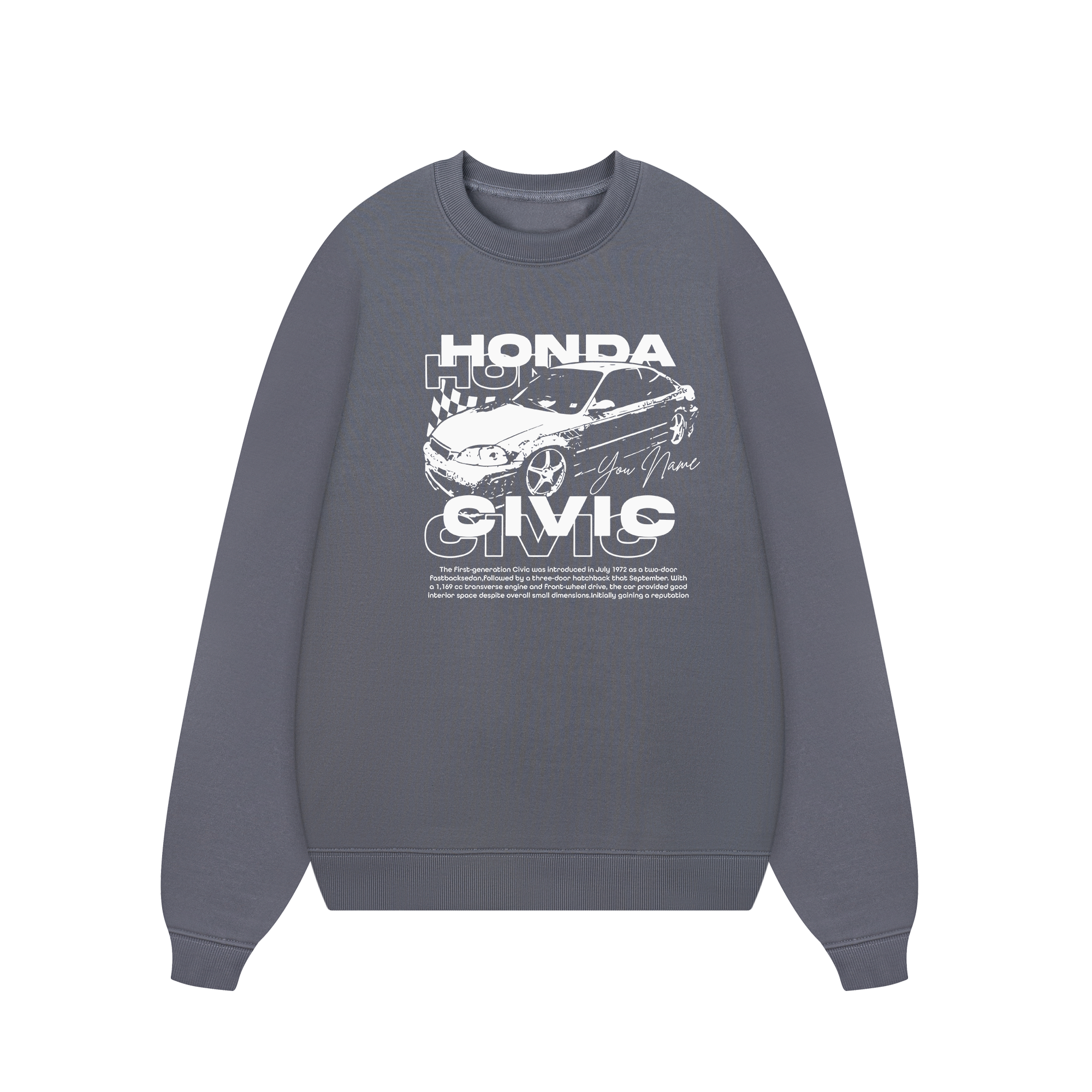 Custom Car Honda Civic Vintage Sweater