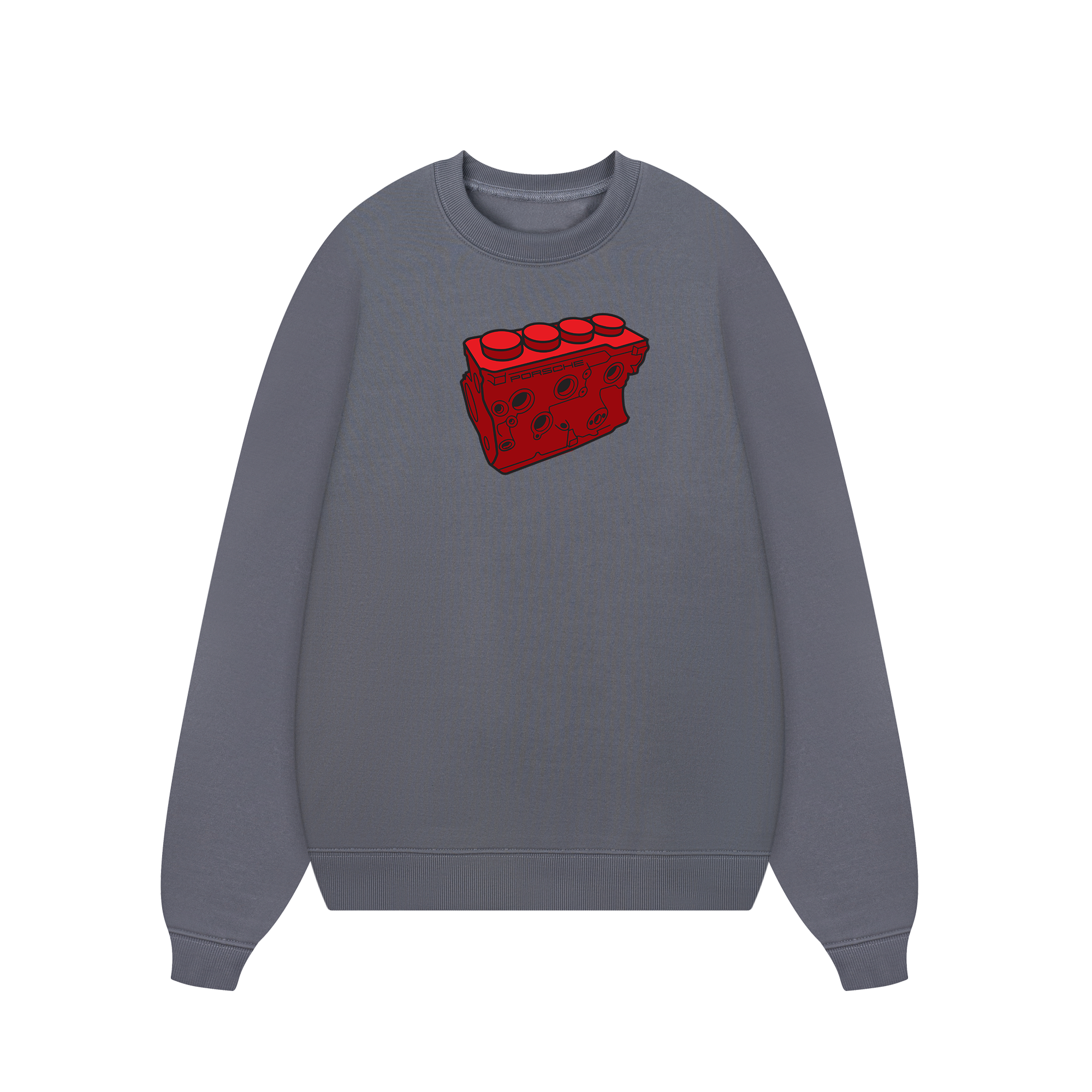 Porsche Red Lego Engine Sweater