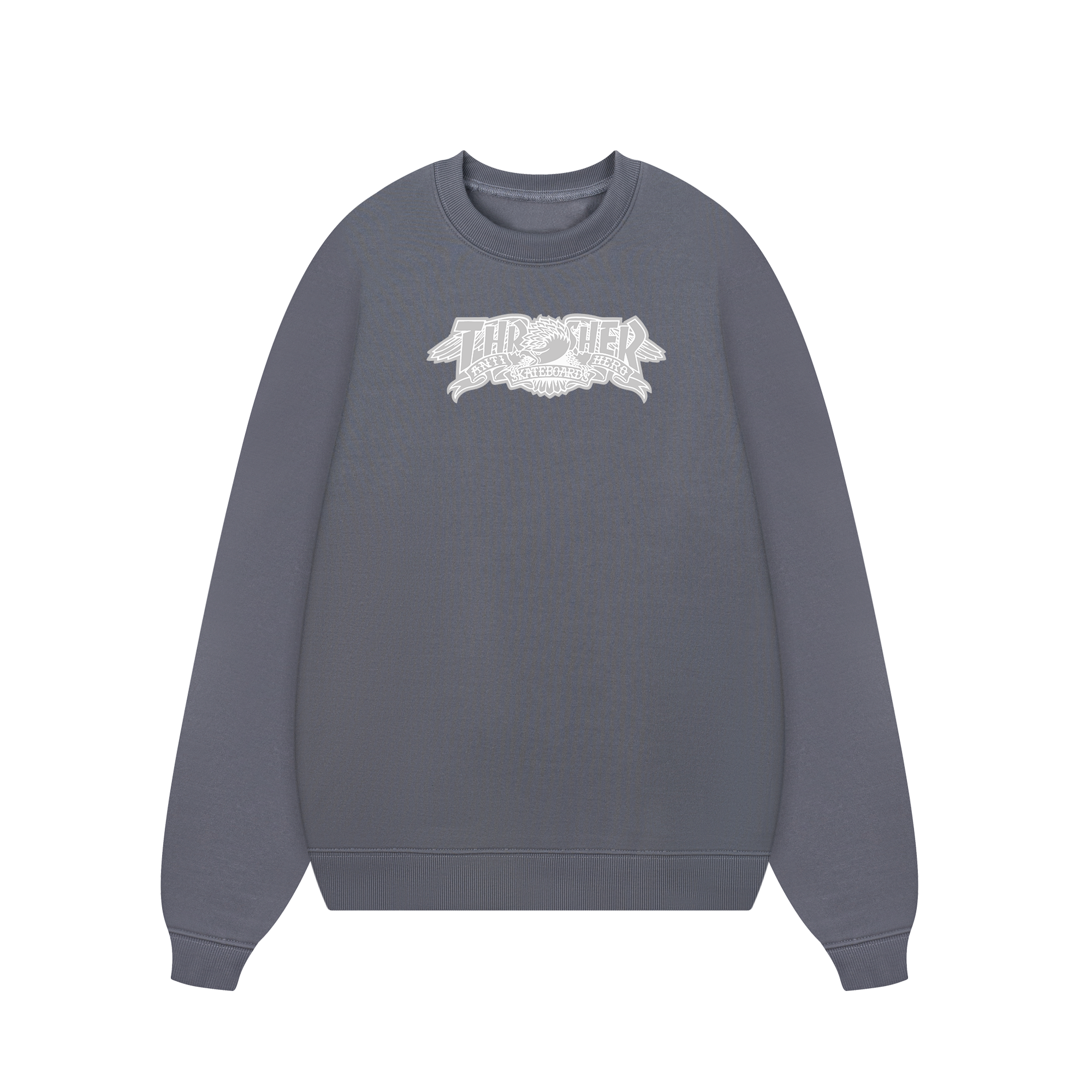 Thrasher Silver Anti Skateboards Hero Sweater