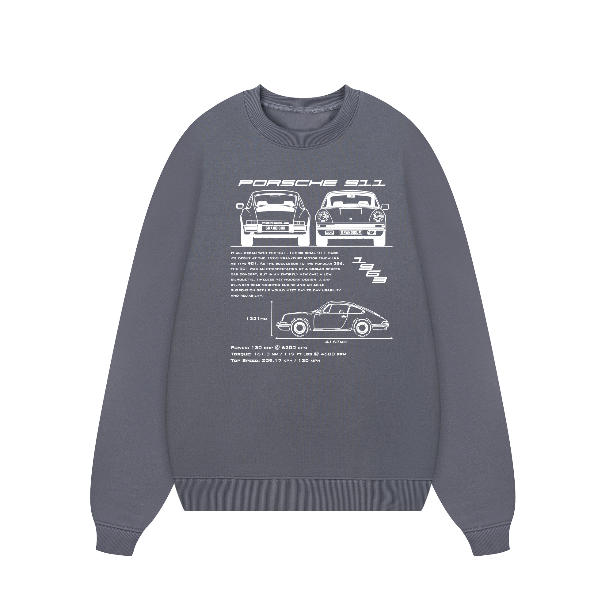 Porsche 911 Blueprint Sweater