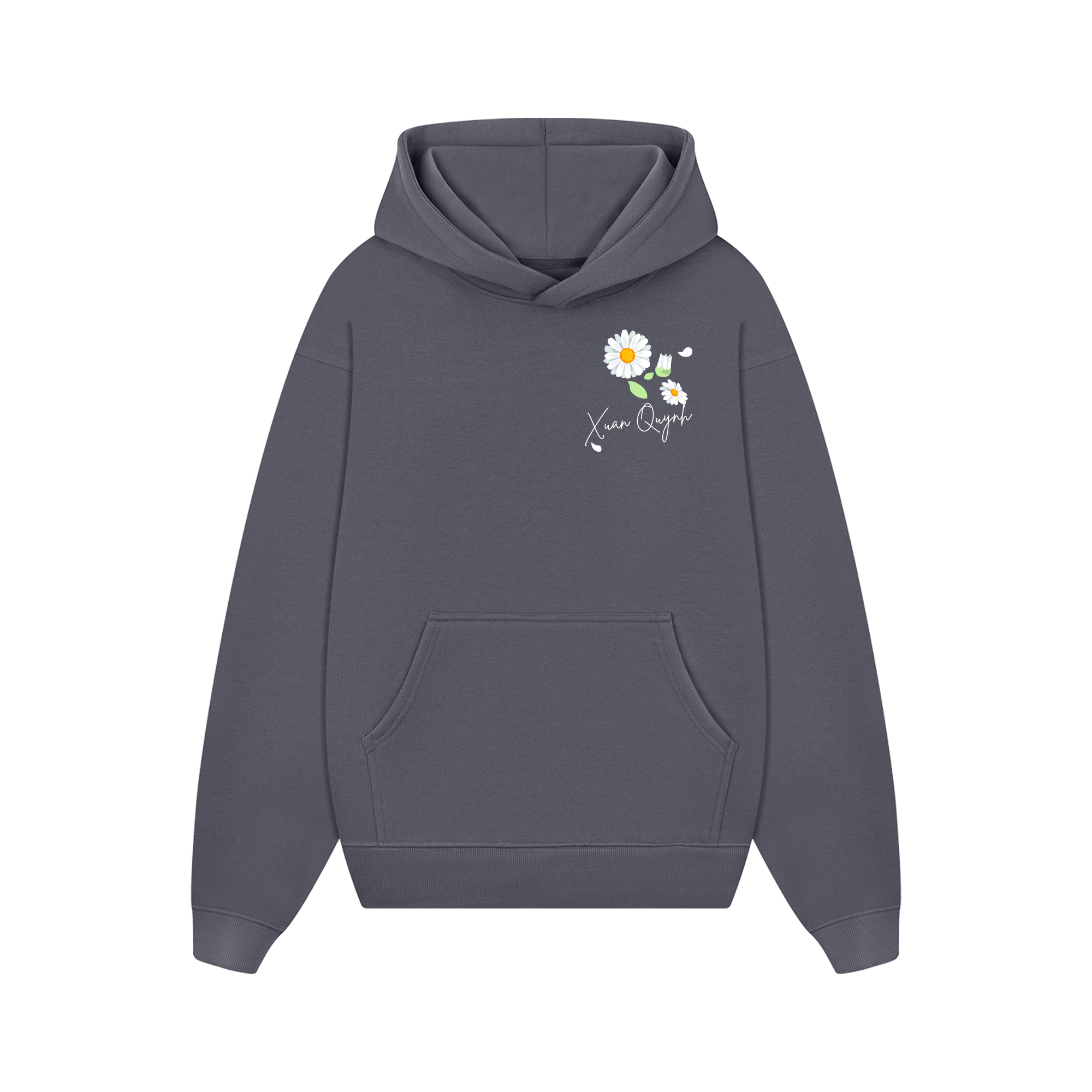 Custom Couple Flower Hoodie