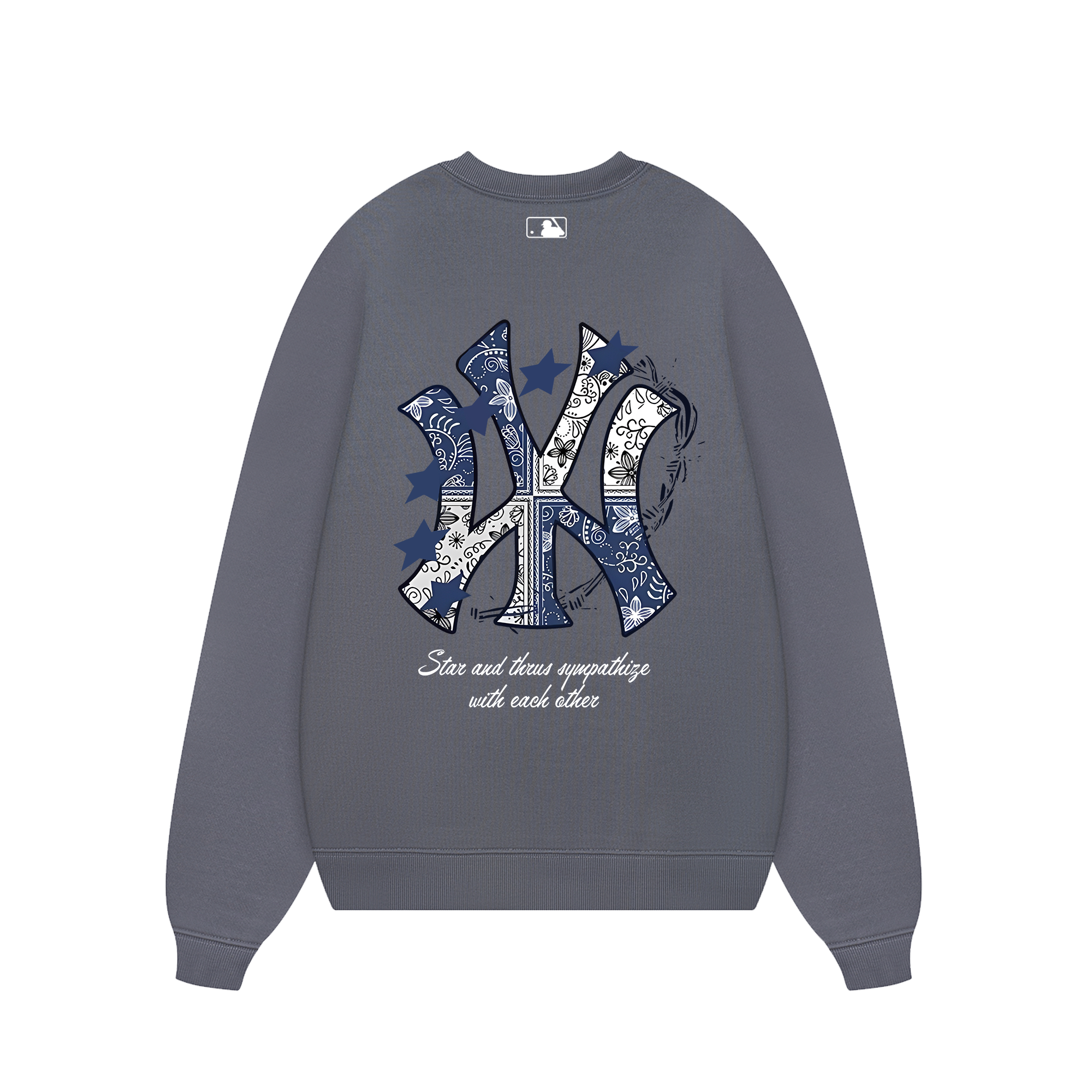 MLB Floral Blue Star Yankees Sweater