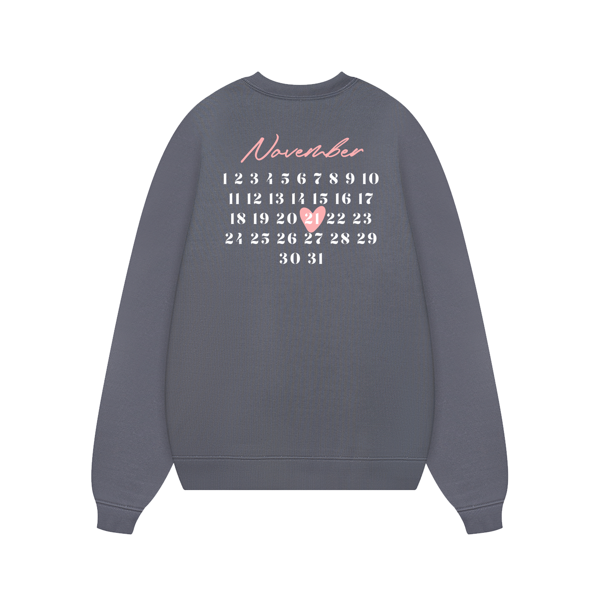 Custom Couple Heart x Calendar Sweater