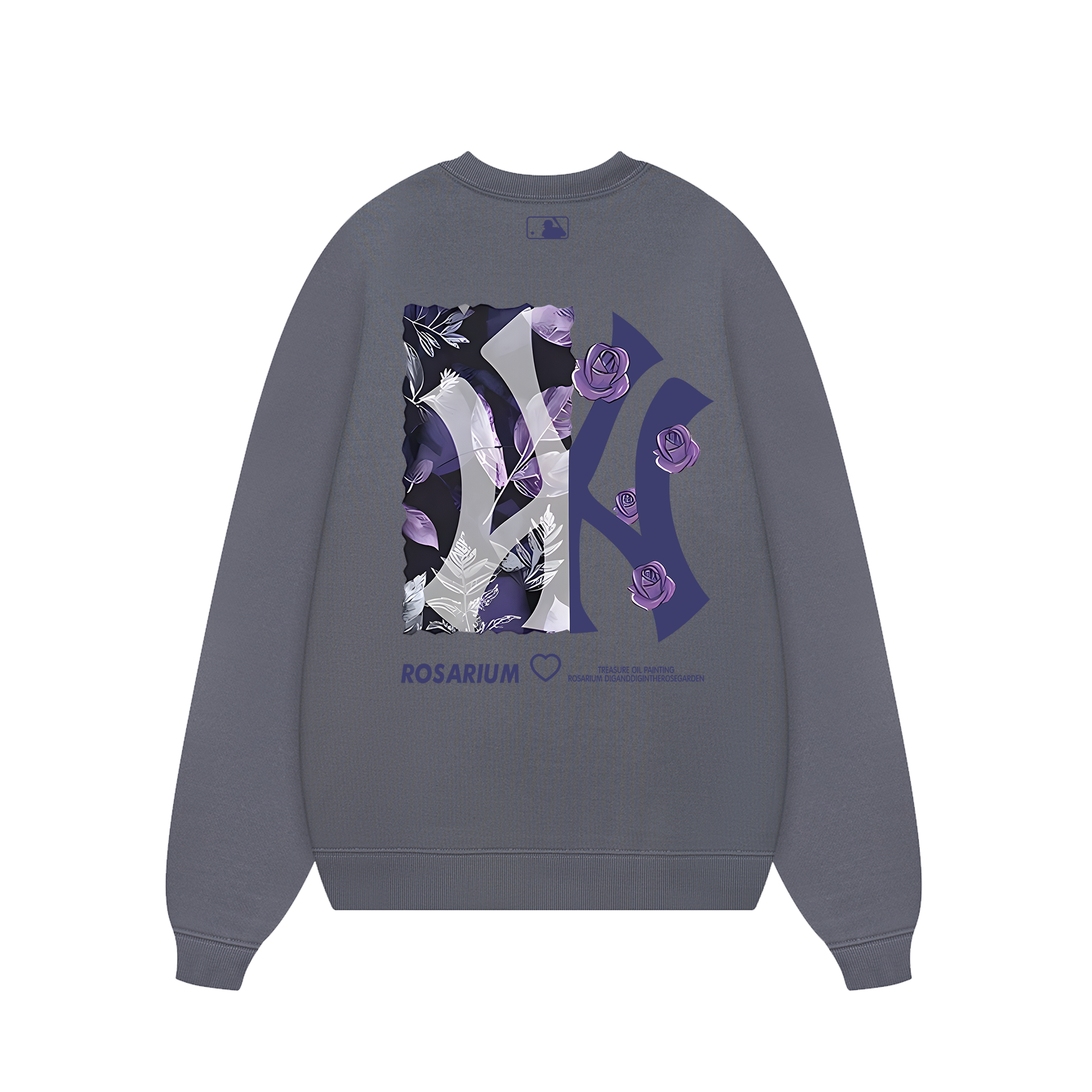 MLB Floral Purple Rose Rosarium Sweater