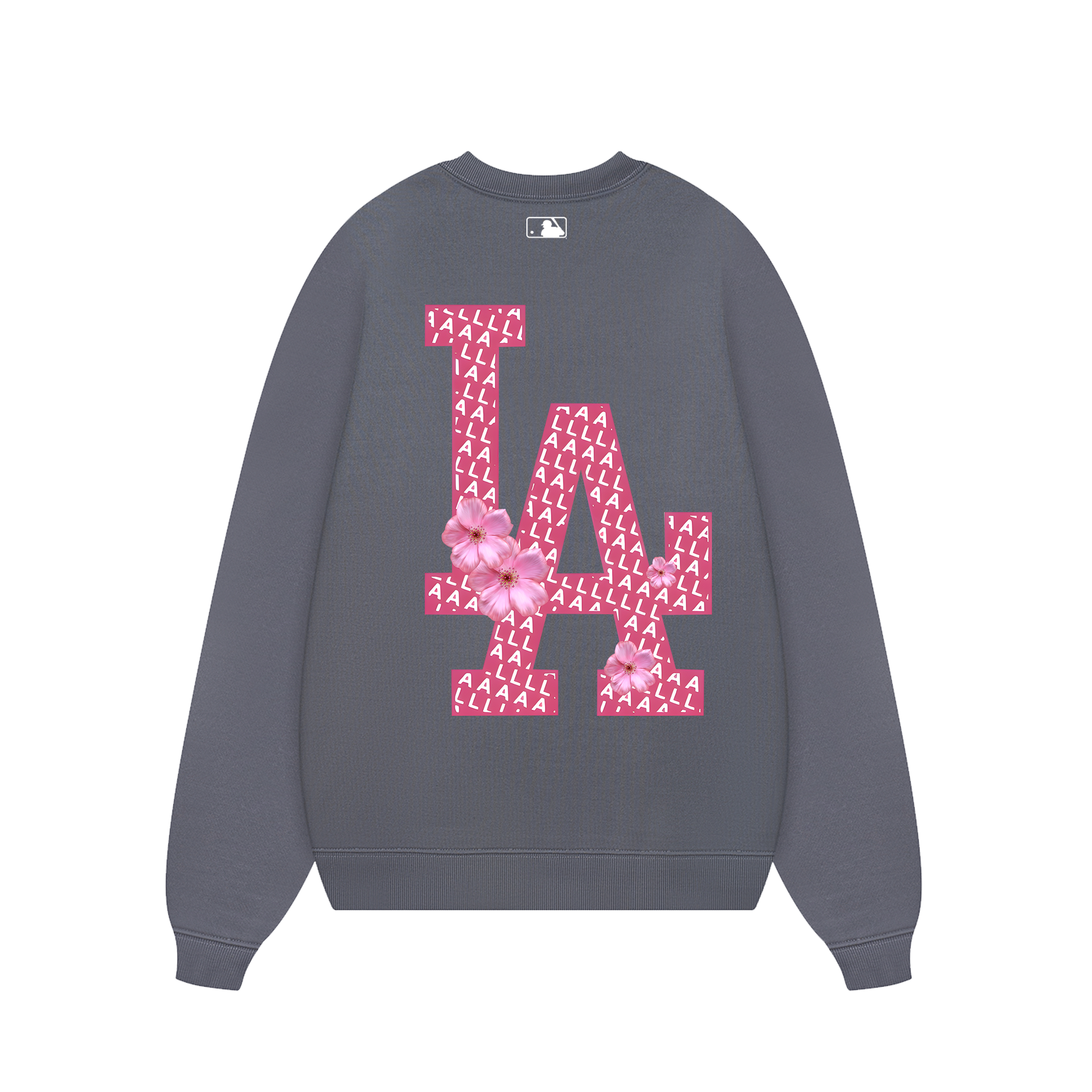 MLB Floral Pink Peach LA Flower Sweater