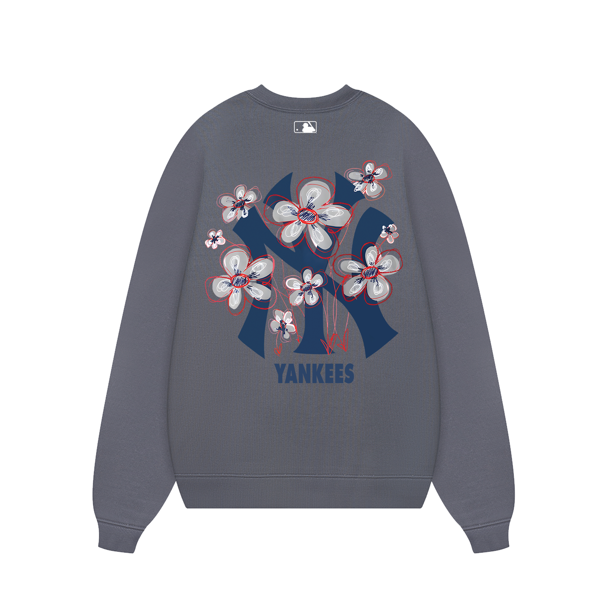 MLB Floral Blue Logo Sweater