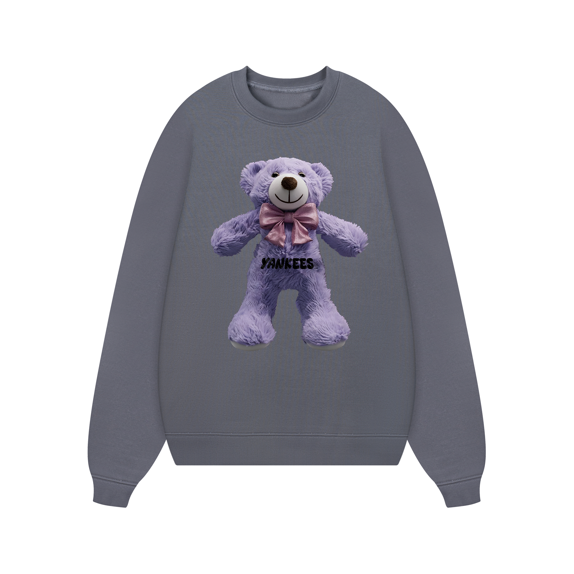 MlB Floral Purple Teddy Bear Sweater