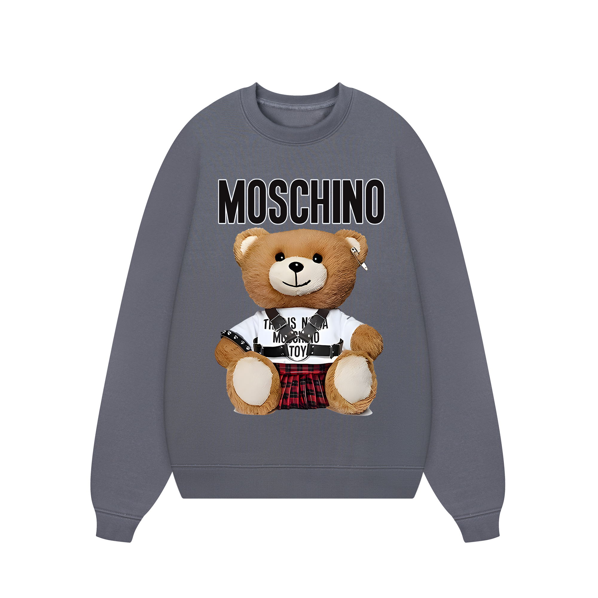 Moschino Plaid Bear Sweater