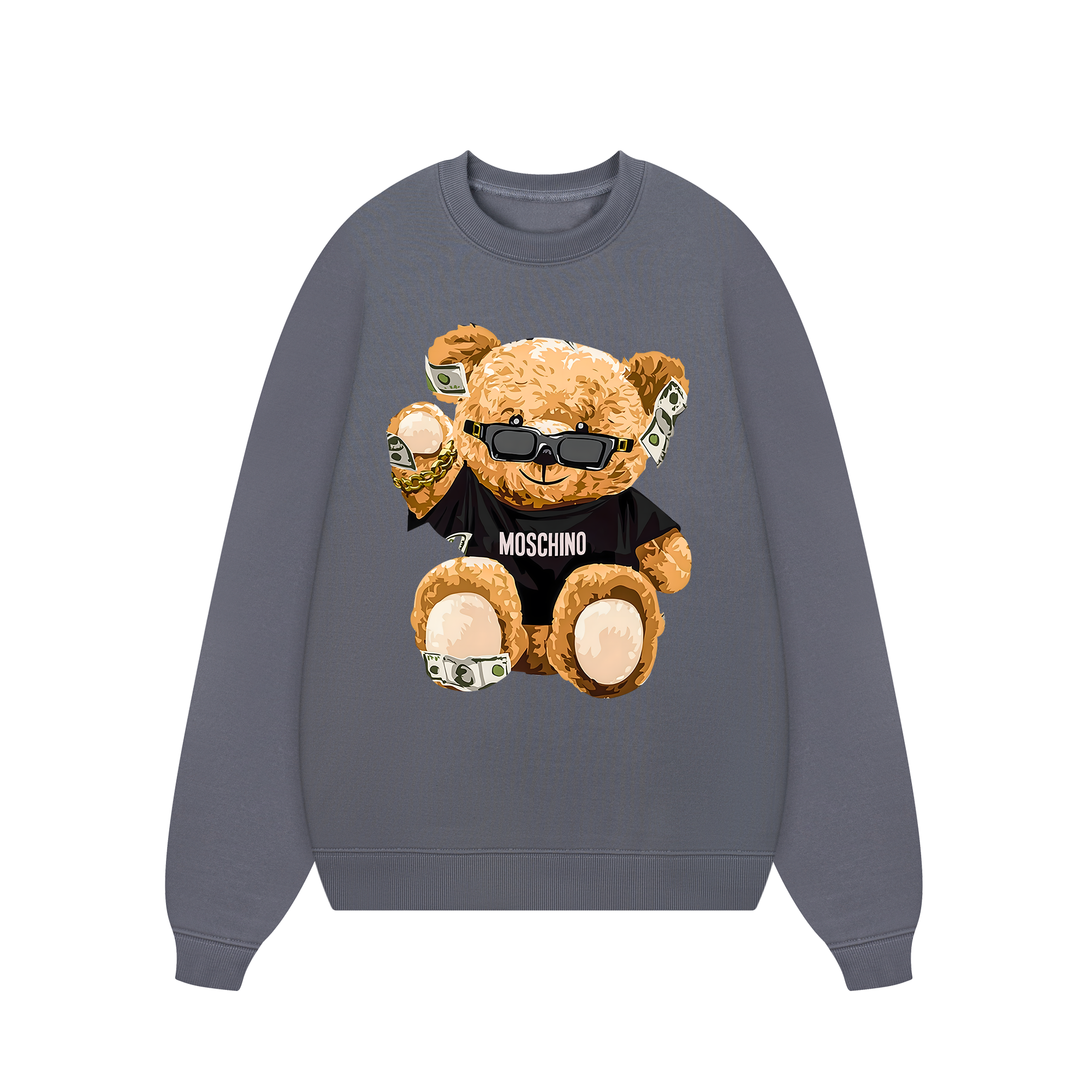 Moschino Brown Bear Money Sweater