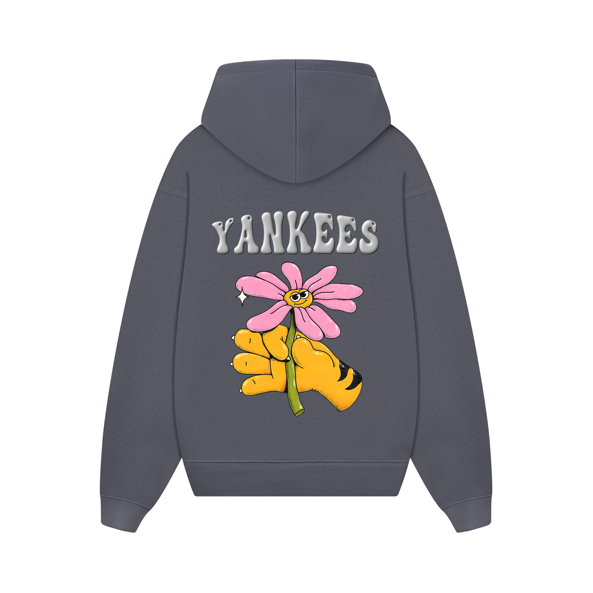 MLB Floral Yankees Flower Cat Hand Hoodie