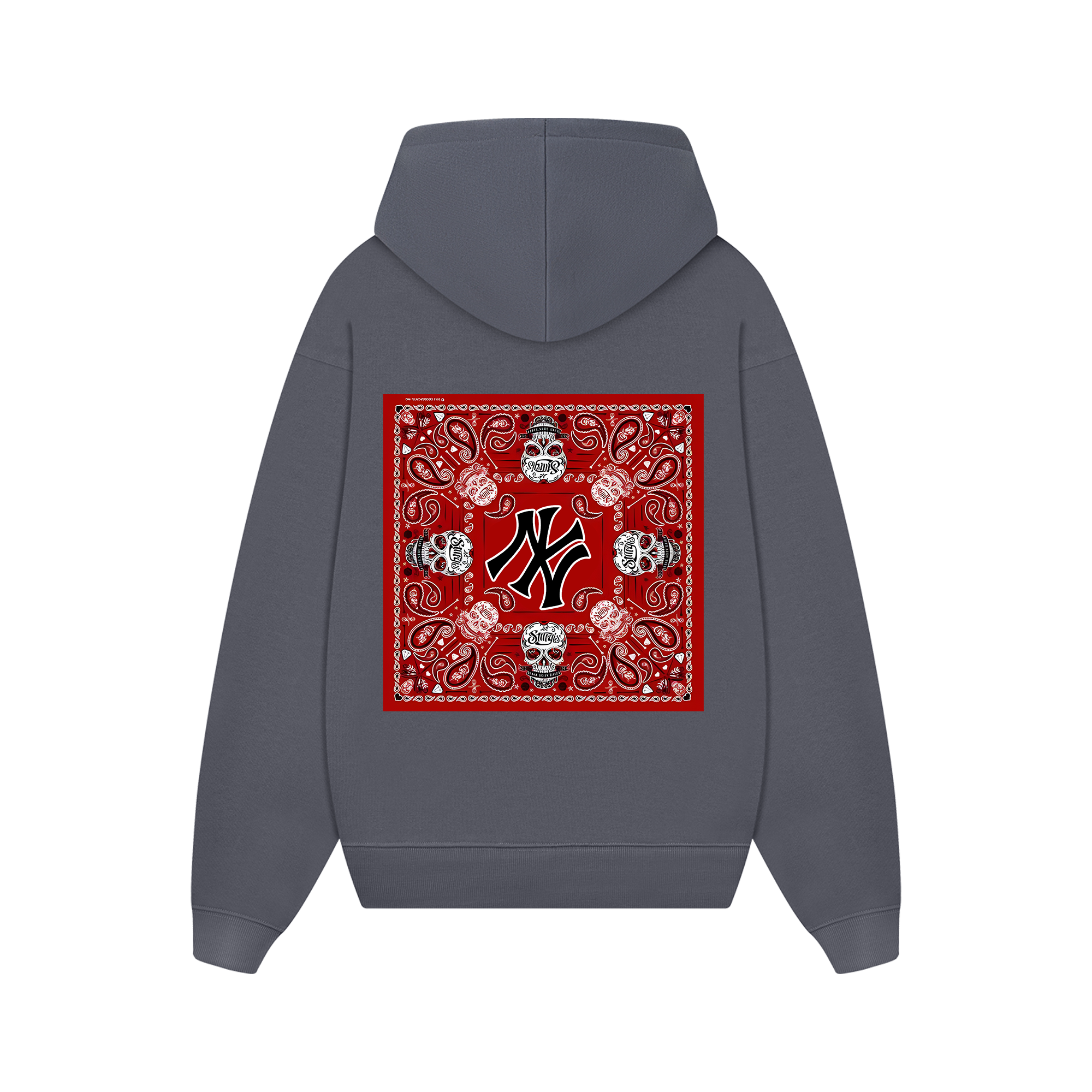 MLB Floral Red Bandana Skull Hoodie