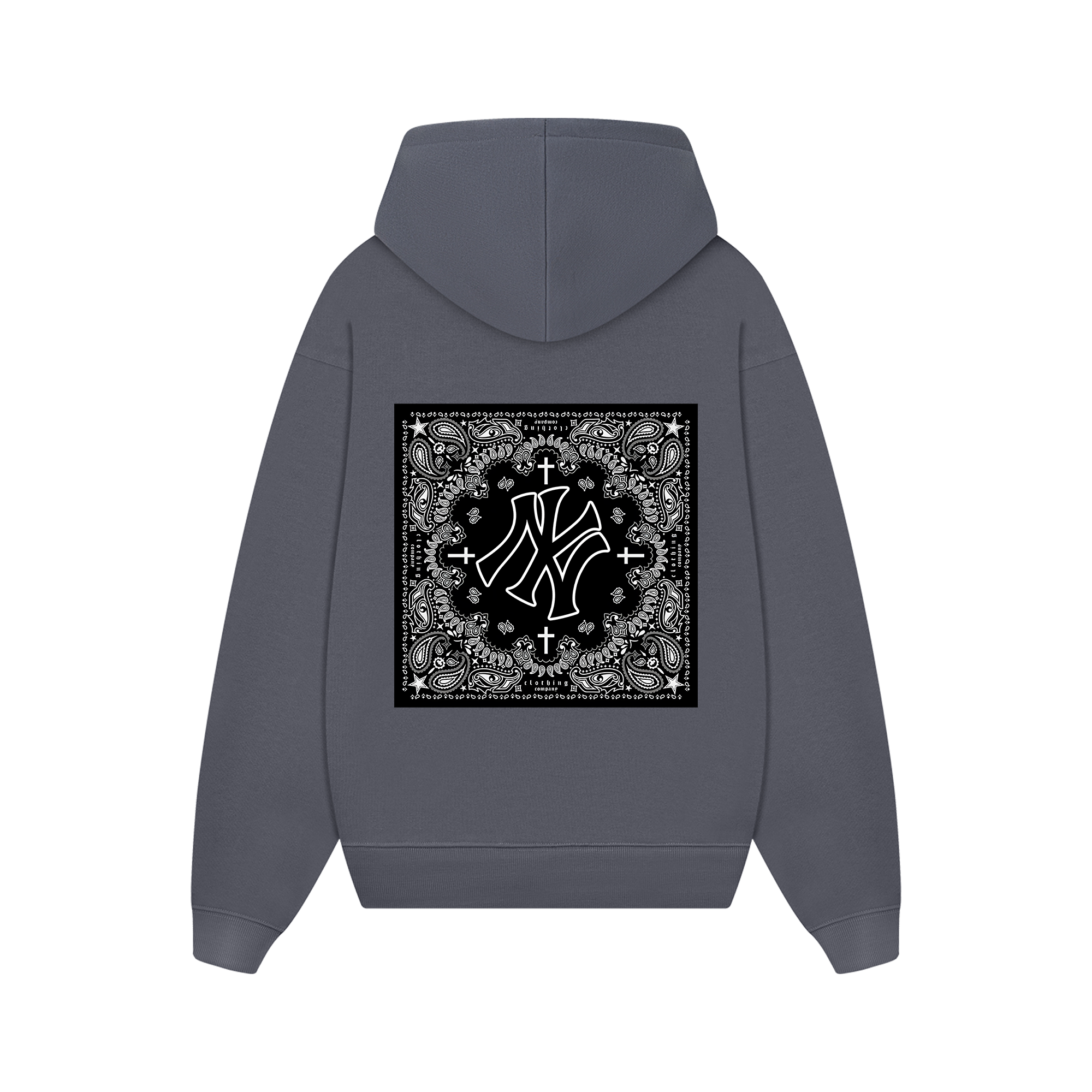 MLB Floral Black Bandana Logo Hoodie