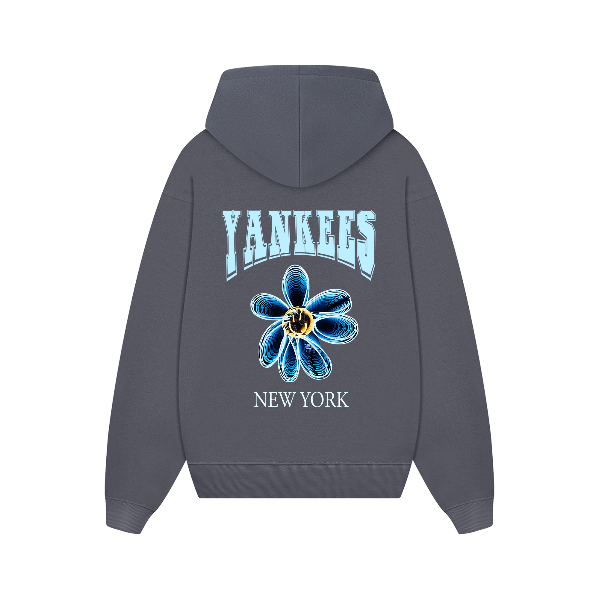 MLB Floral New York Yankees Flash Light Flower Hoodie