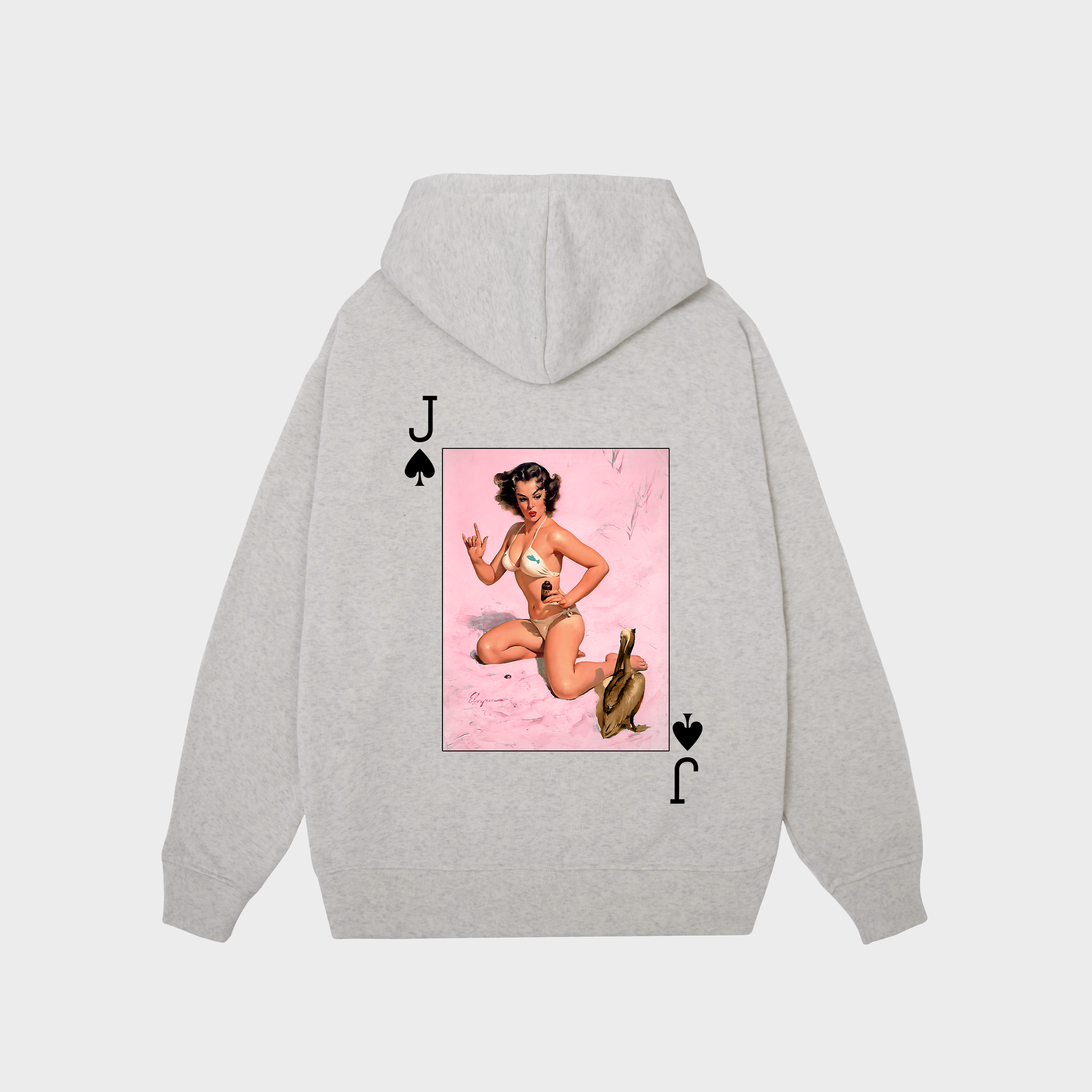 J GIRL RETRO HOODIE / XÁM TIÊU