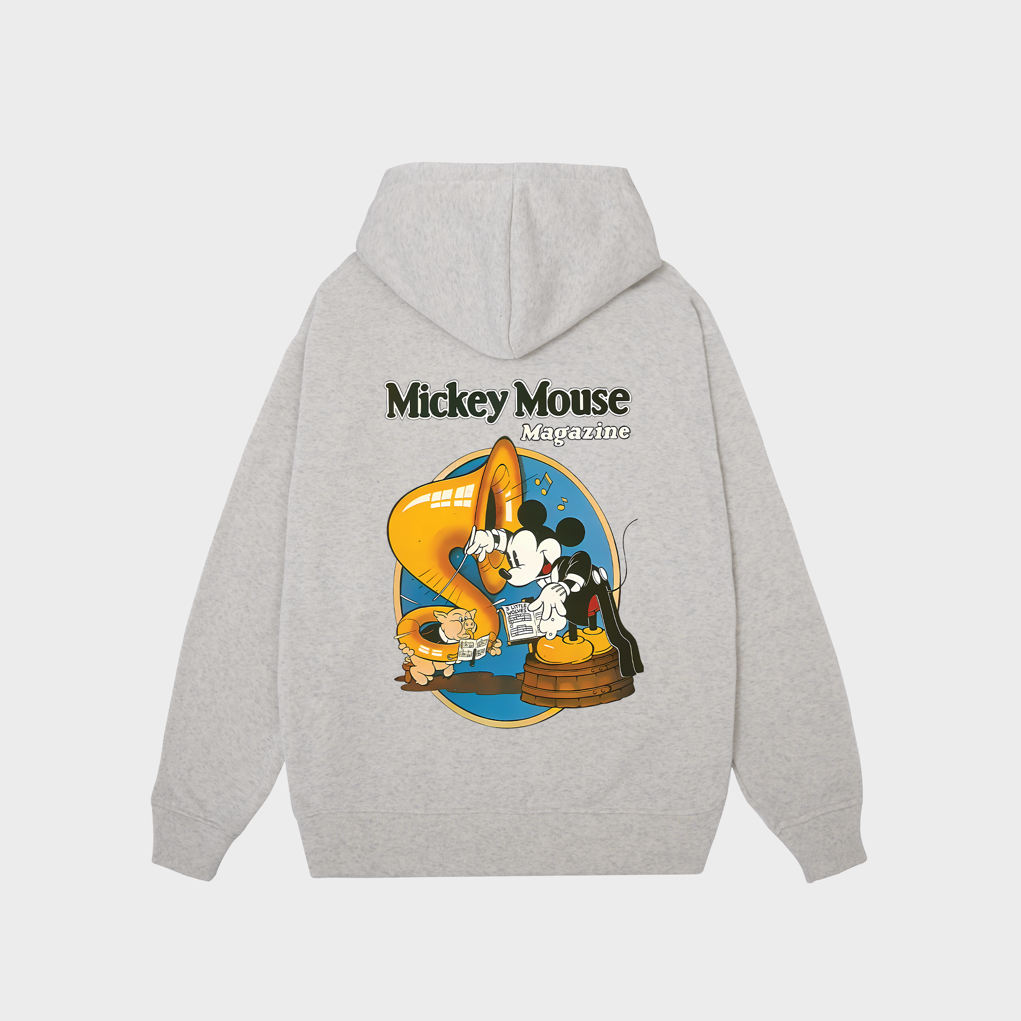 DISNEY MICKEY MOUSE MAG, MARCH 1936 HOODIE / XÁM TIÊU