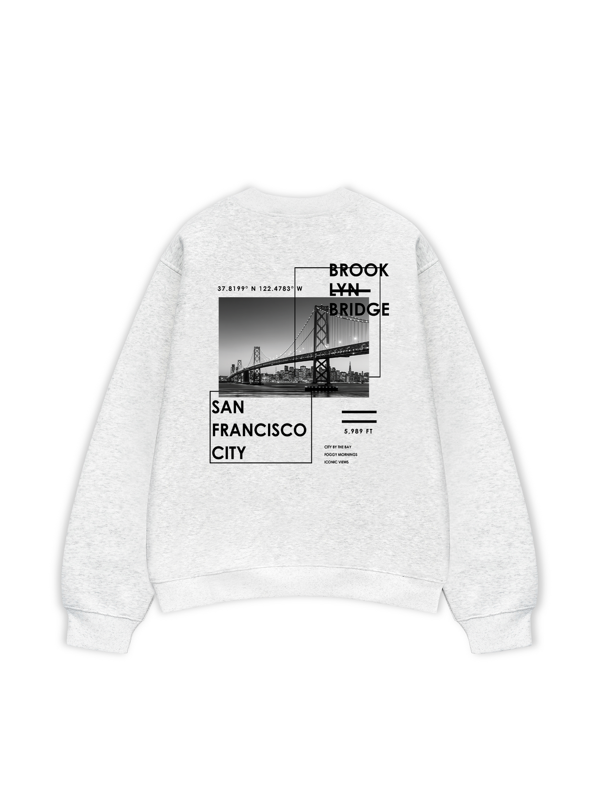 Áo Sweater Nỉ Hai Da City SAN FRANCISCO