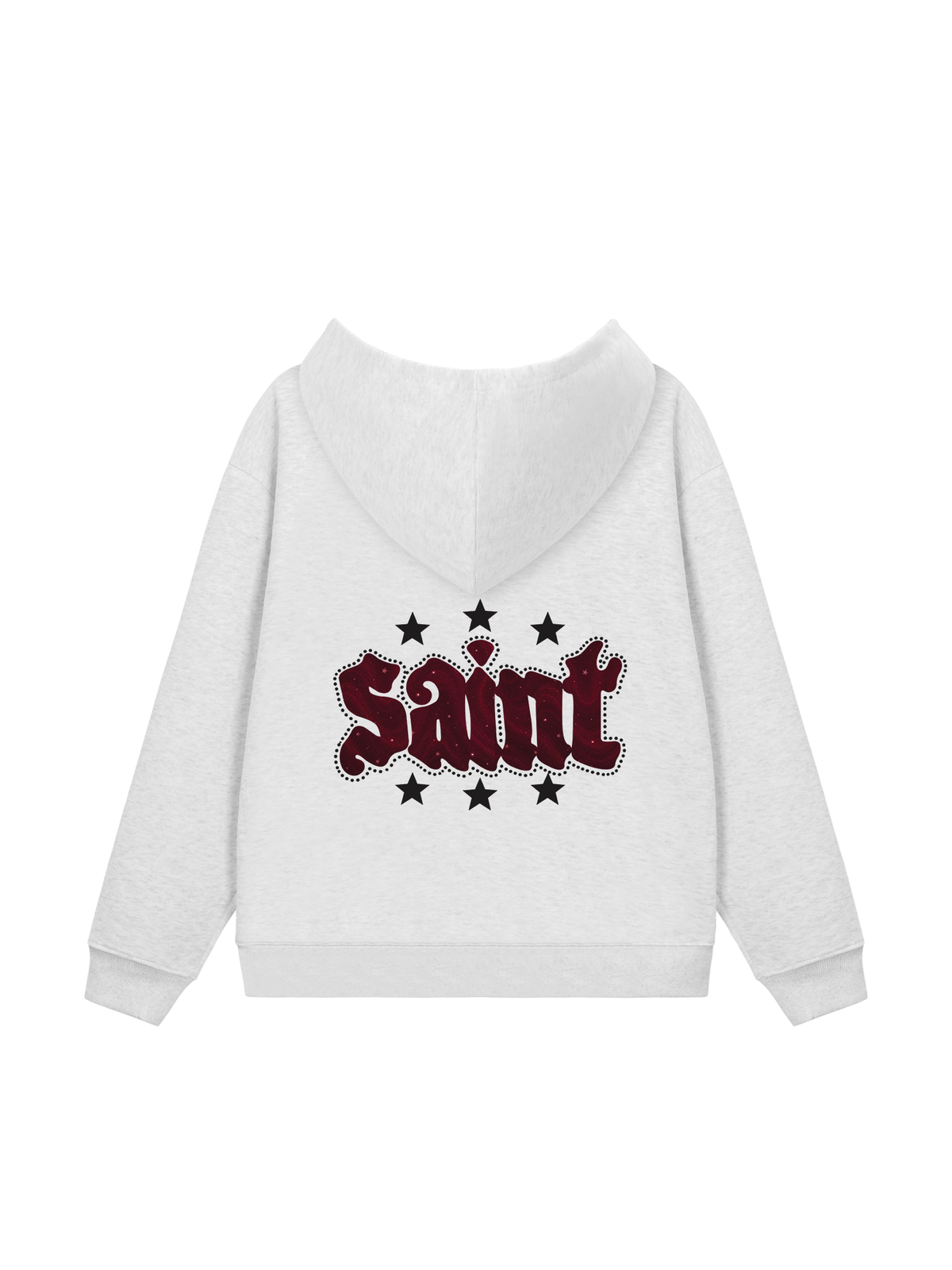 Áo Hoodie Zip Nỉ Hai Da Burgundy Saint Star