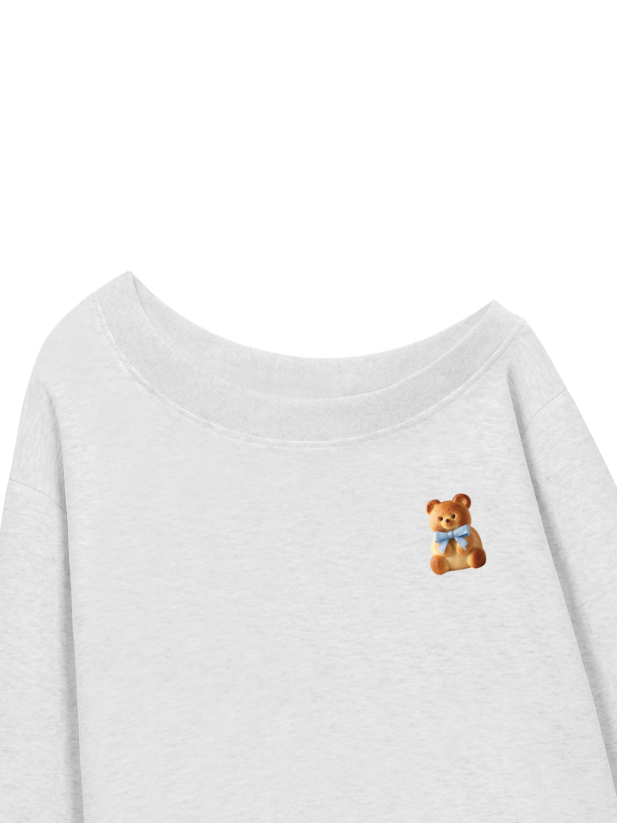 Áo Sweater Lệch Vai Nỉ Hai Da Teddy Bread