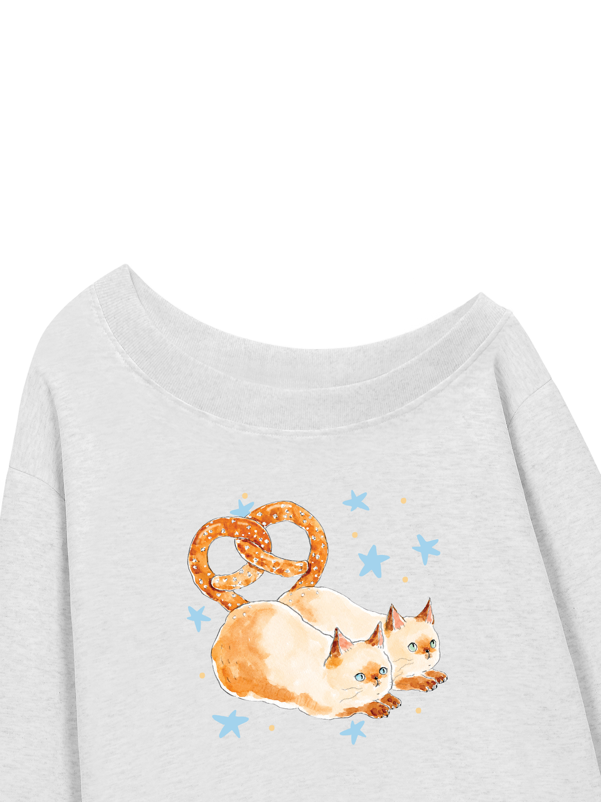 Áo Sweater Lệch Vai Nỉ Hai Da Bread Cat