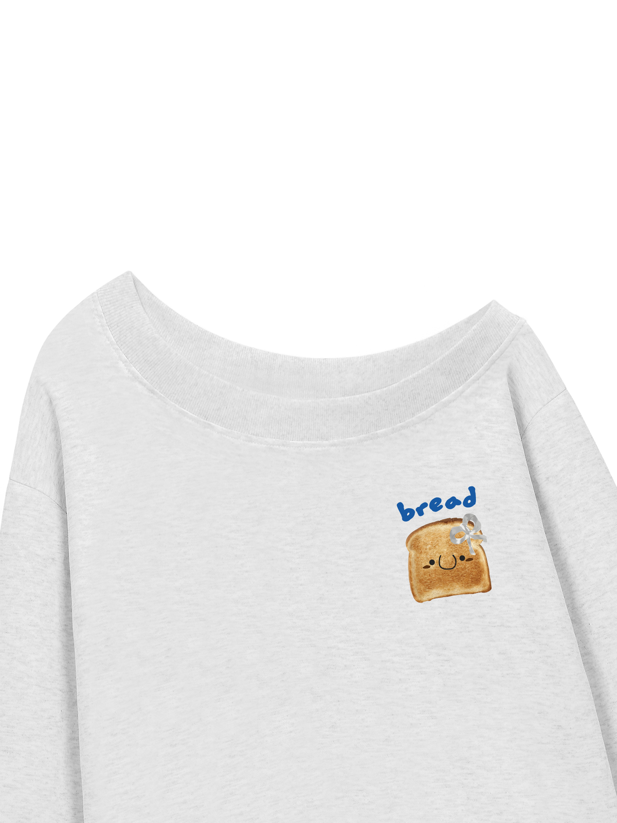 Áo Sweater Lệch Vai Nỉ Hai Da  Bread With Bow
