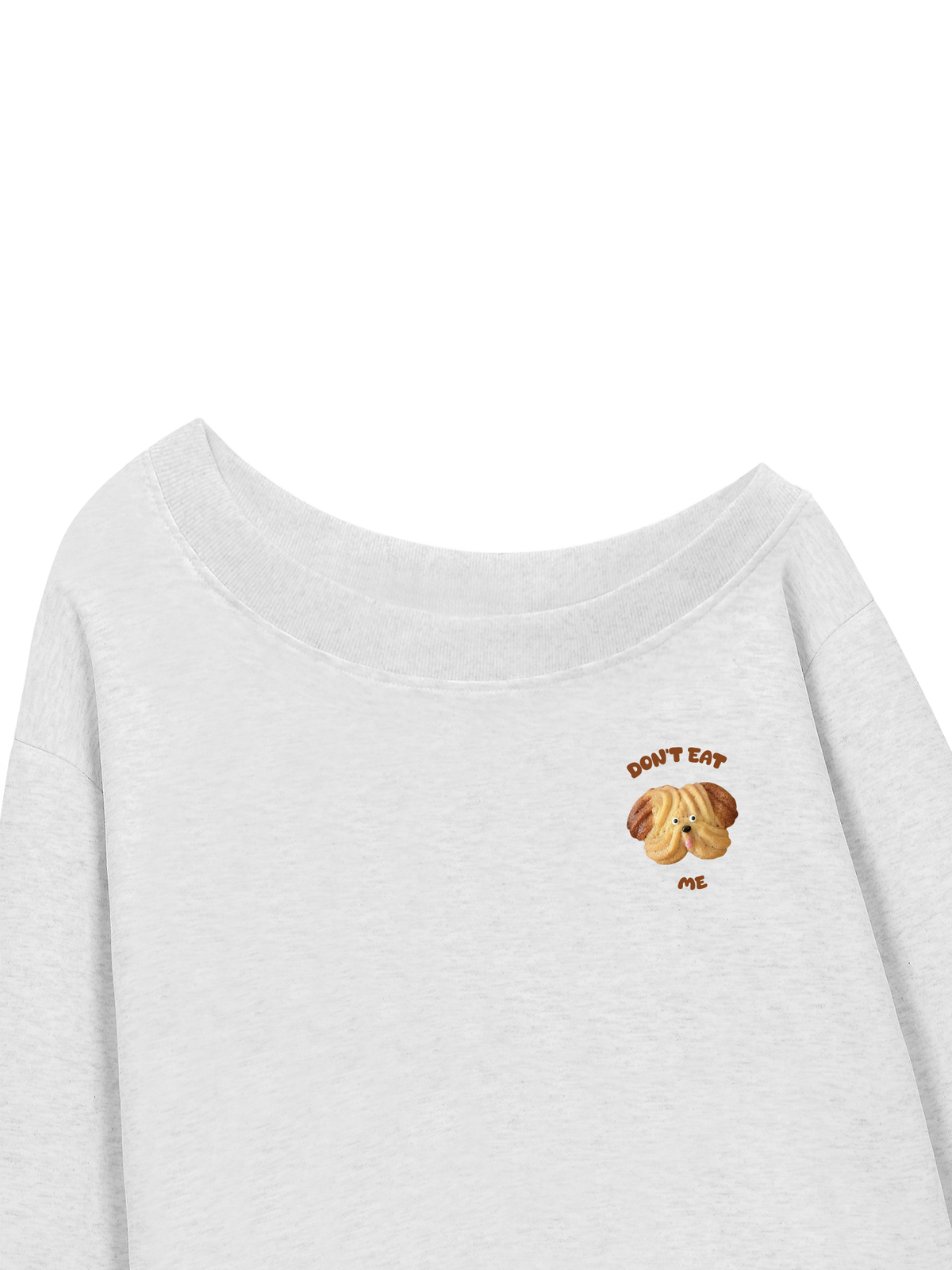 Áo Sweater Lệch Vai Nỉ Hai Da  Don't Eat Me