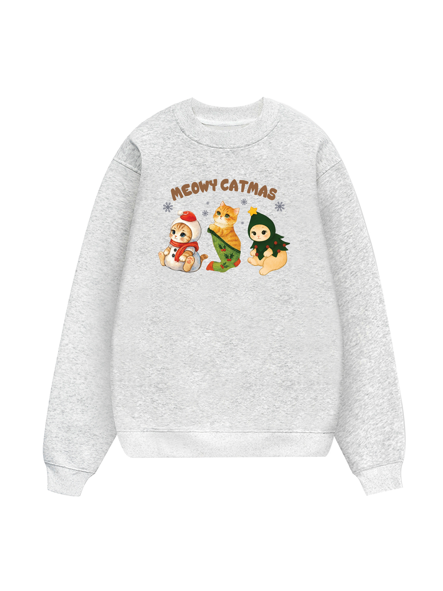 Meowy Catmas Three Cat  Sweater