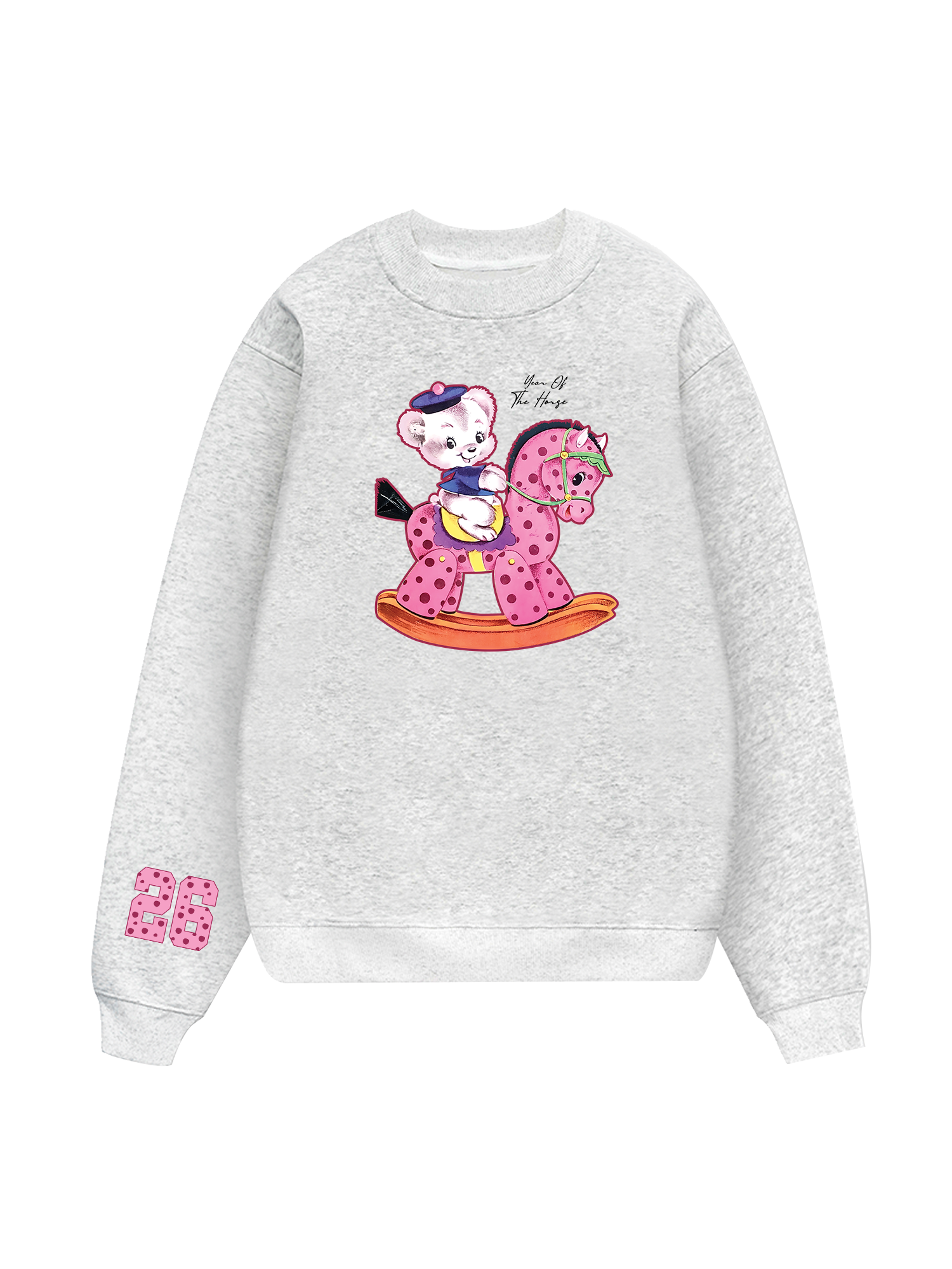 Pink Dots Year Of Horse  Sweater