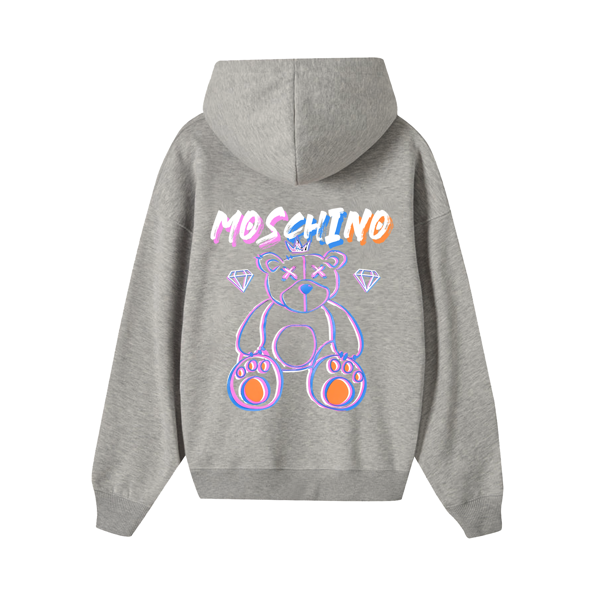 Moschino Blue Pink Bear Hoodie