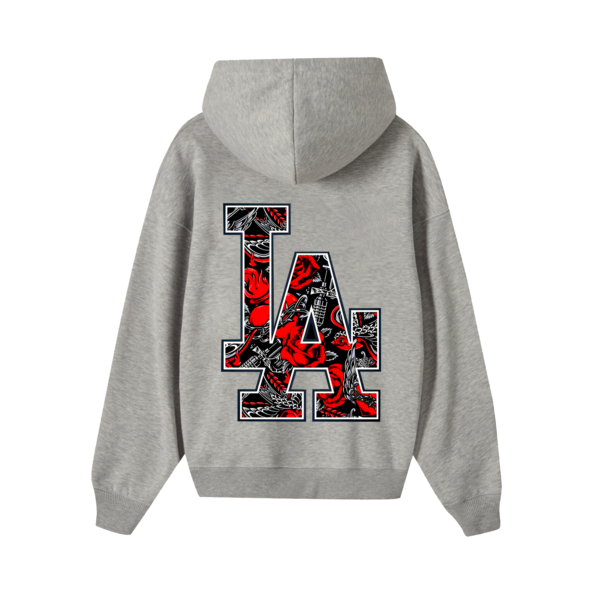 MLB Floral LA Rose Black Hoodie