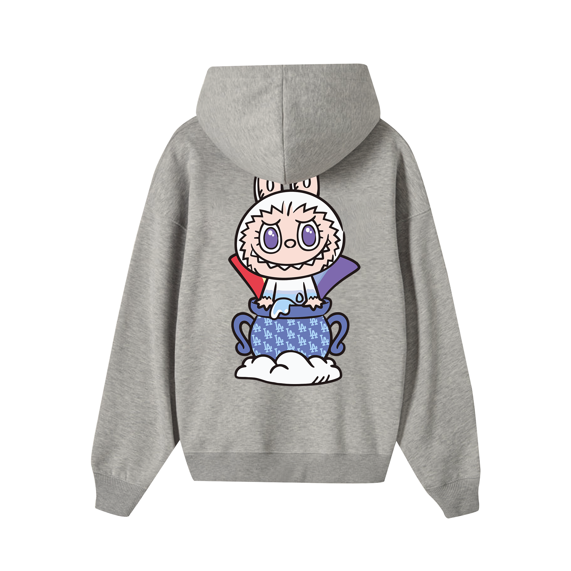 MLB Labubu White Pot LA Hoodie