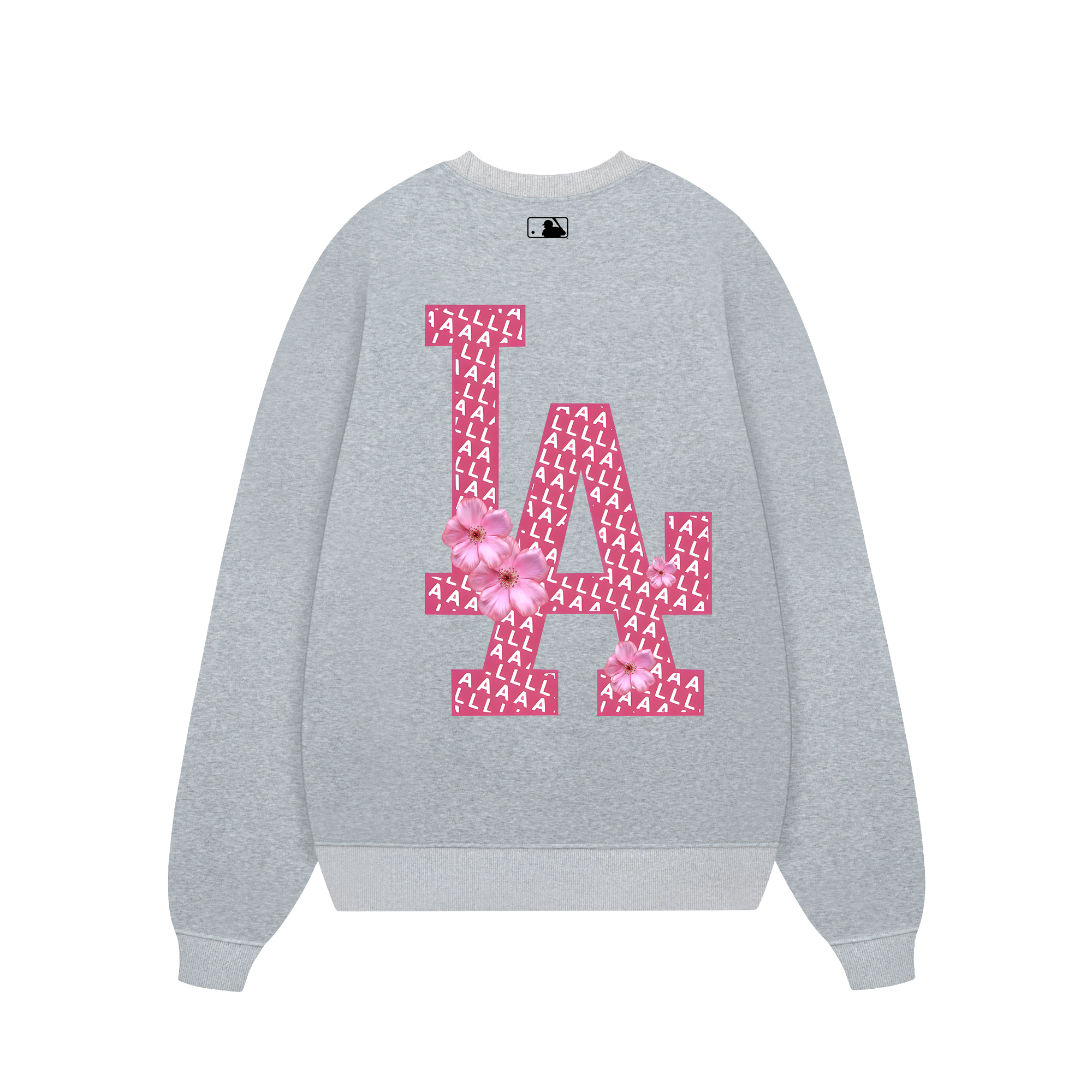 MLB Floral Pink Peach LA Flower Sweater