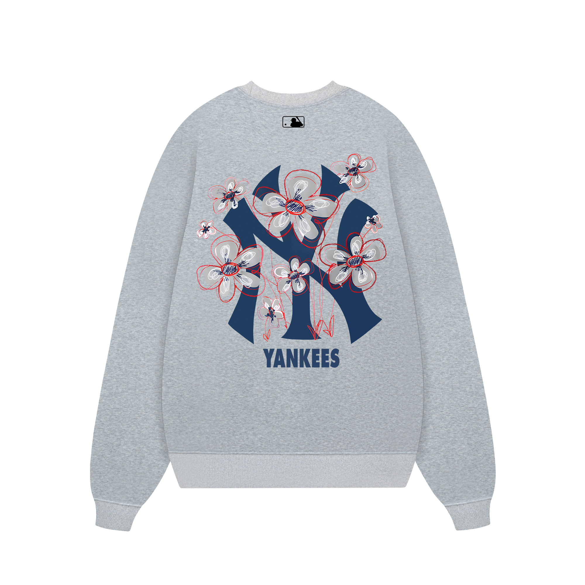 MLB Floral Blue Logo Sweater