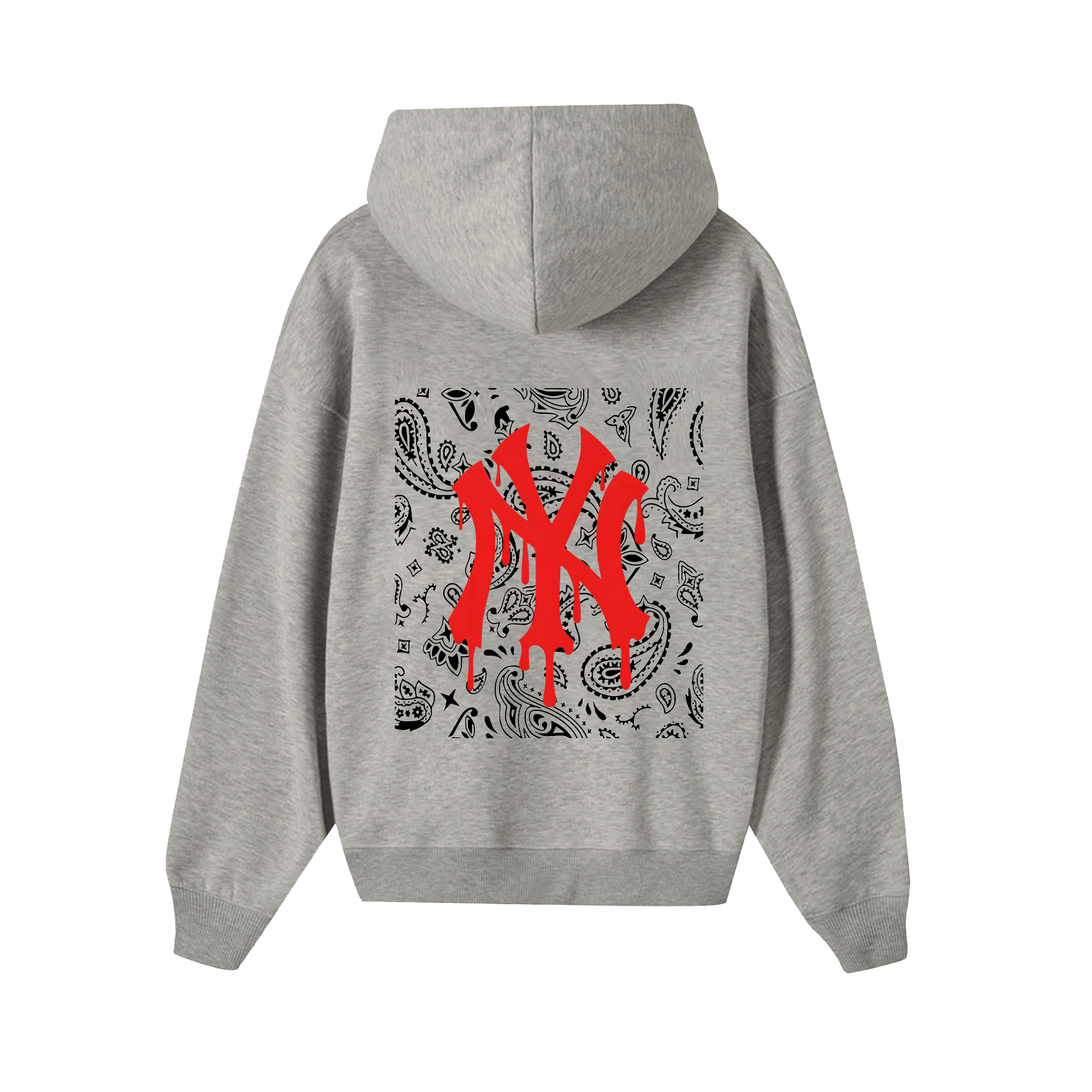 MLB Floral Red Black Bandana Hoodie