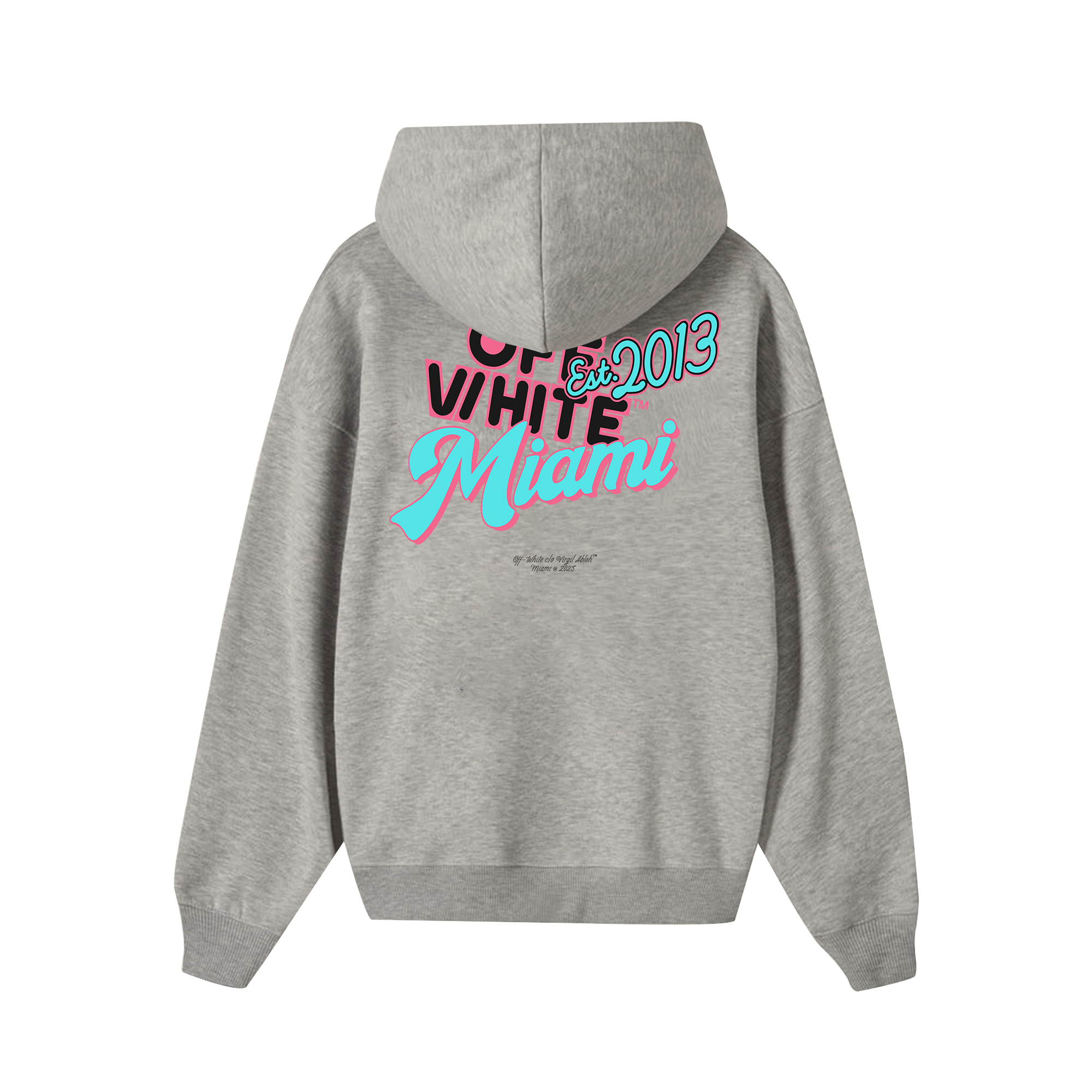 Off White Cyan Miami Hoodie