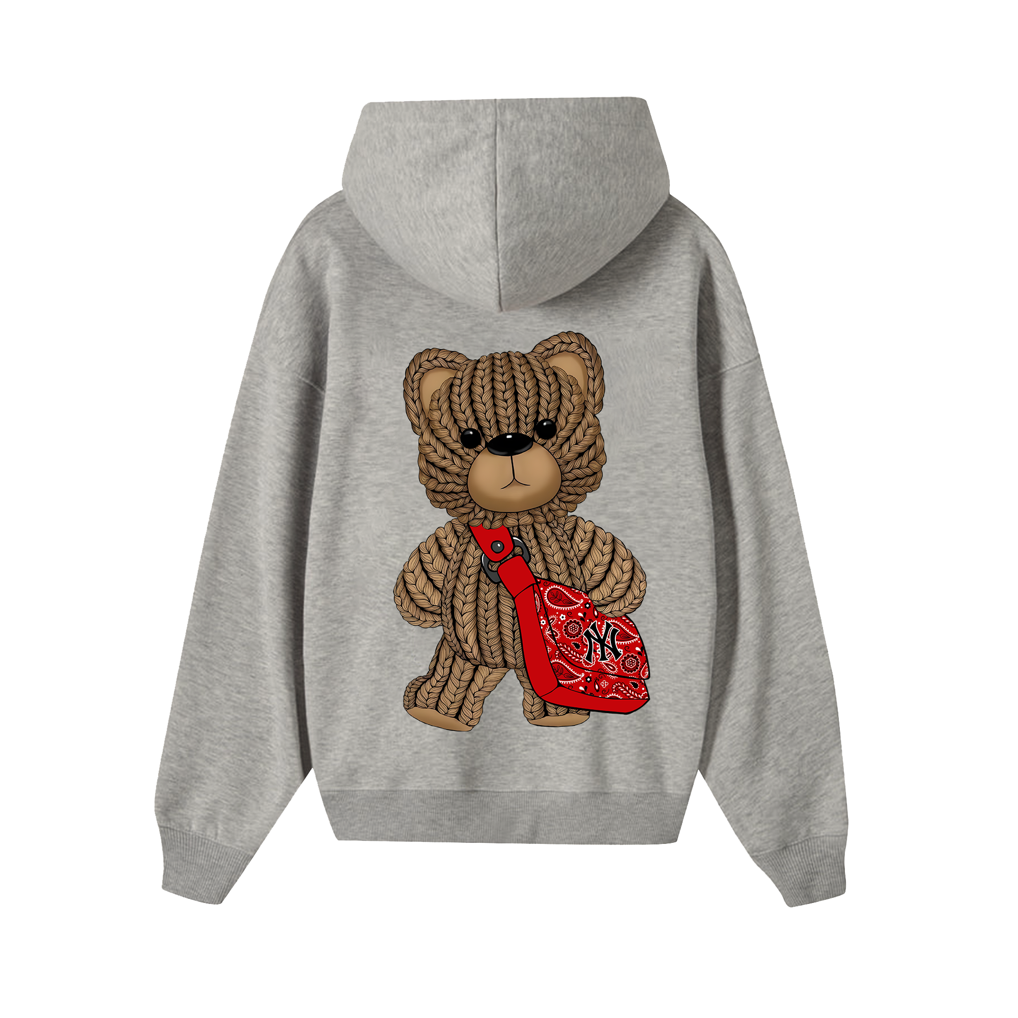 MLB Floral Teddy Bear Bandana Bag Hoodie